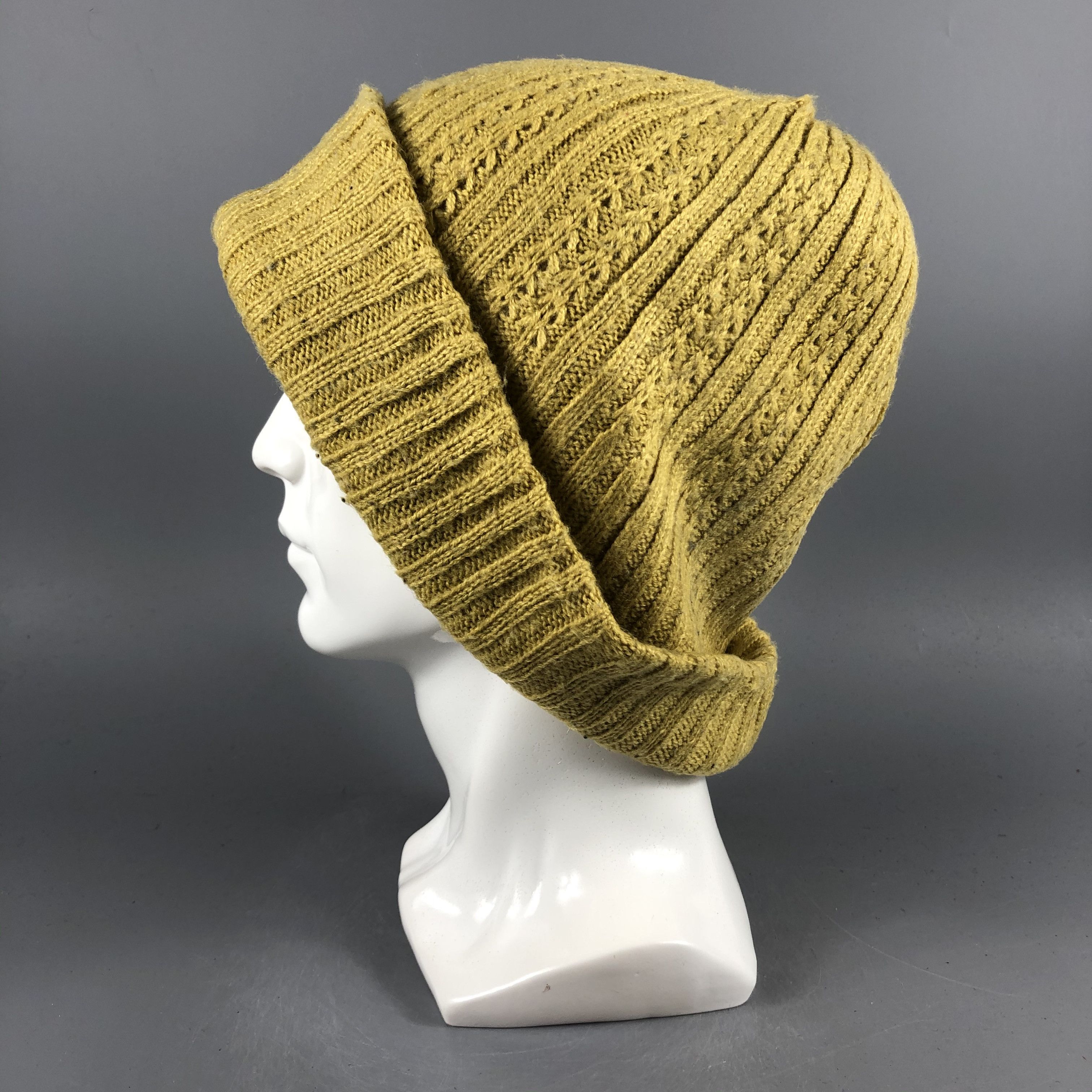Japanese Brand × Vintage Japanese Brand Yellow Beanie Snow Hat Snow Cap -D1204 Size ONE SIZE - 1 Thumbnail
