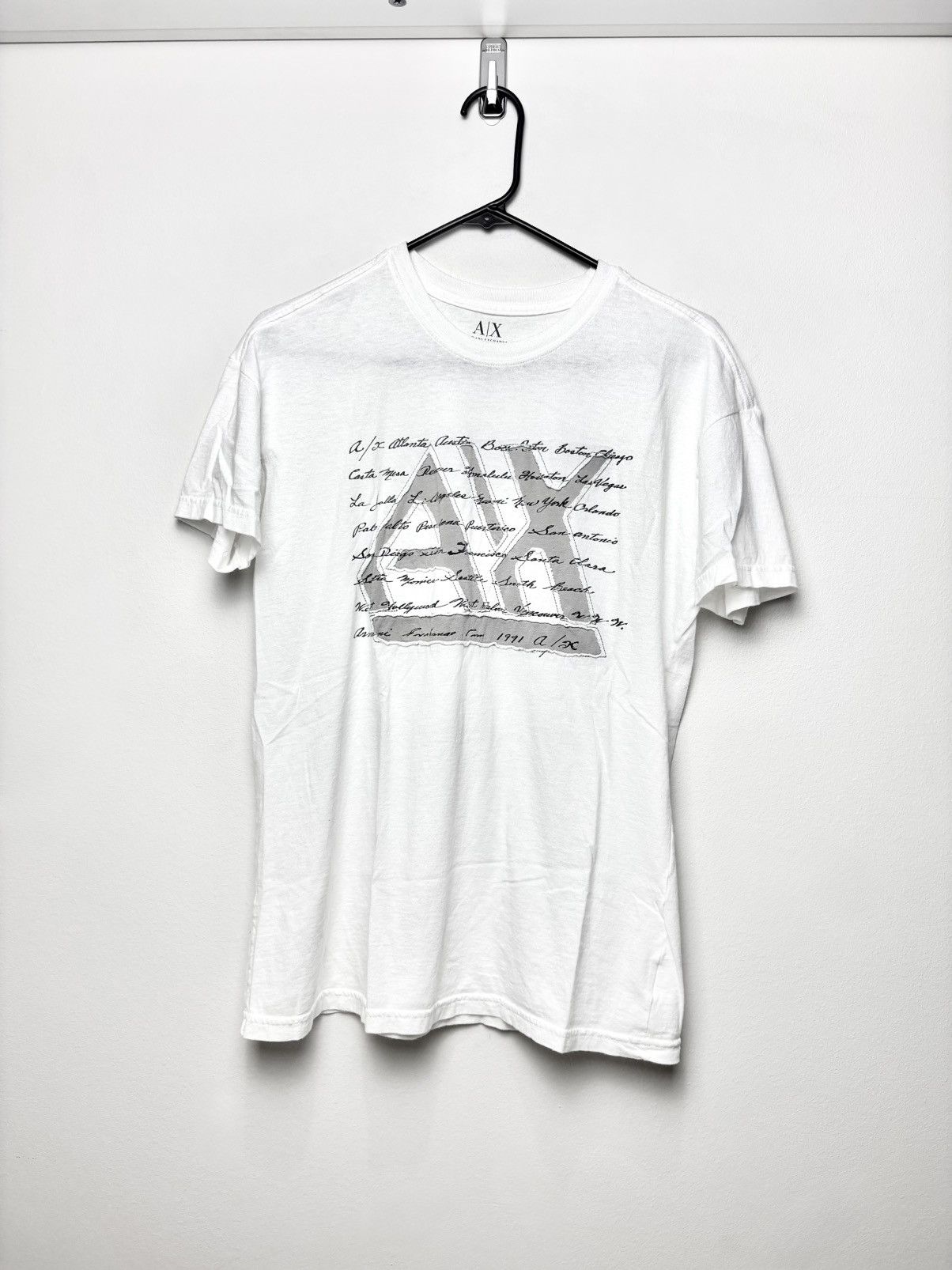 Armani Exchange Armani Exchange A/X Embroidered Logo Script Tee Size US S / EU 44-46 / 1 - 1 Thumbnail
