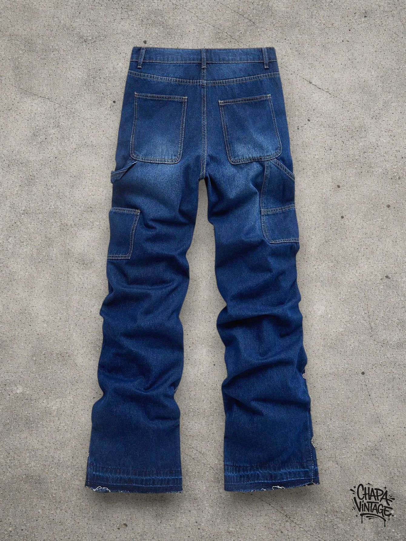 Japanese Brand Washed rhinestone slim jeans Size US 32 / EU 48 - 2 Thumbnail
