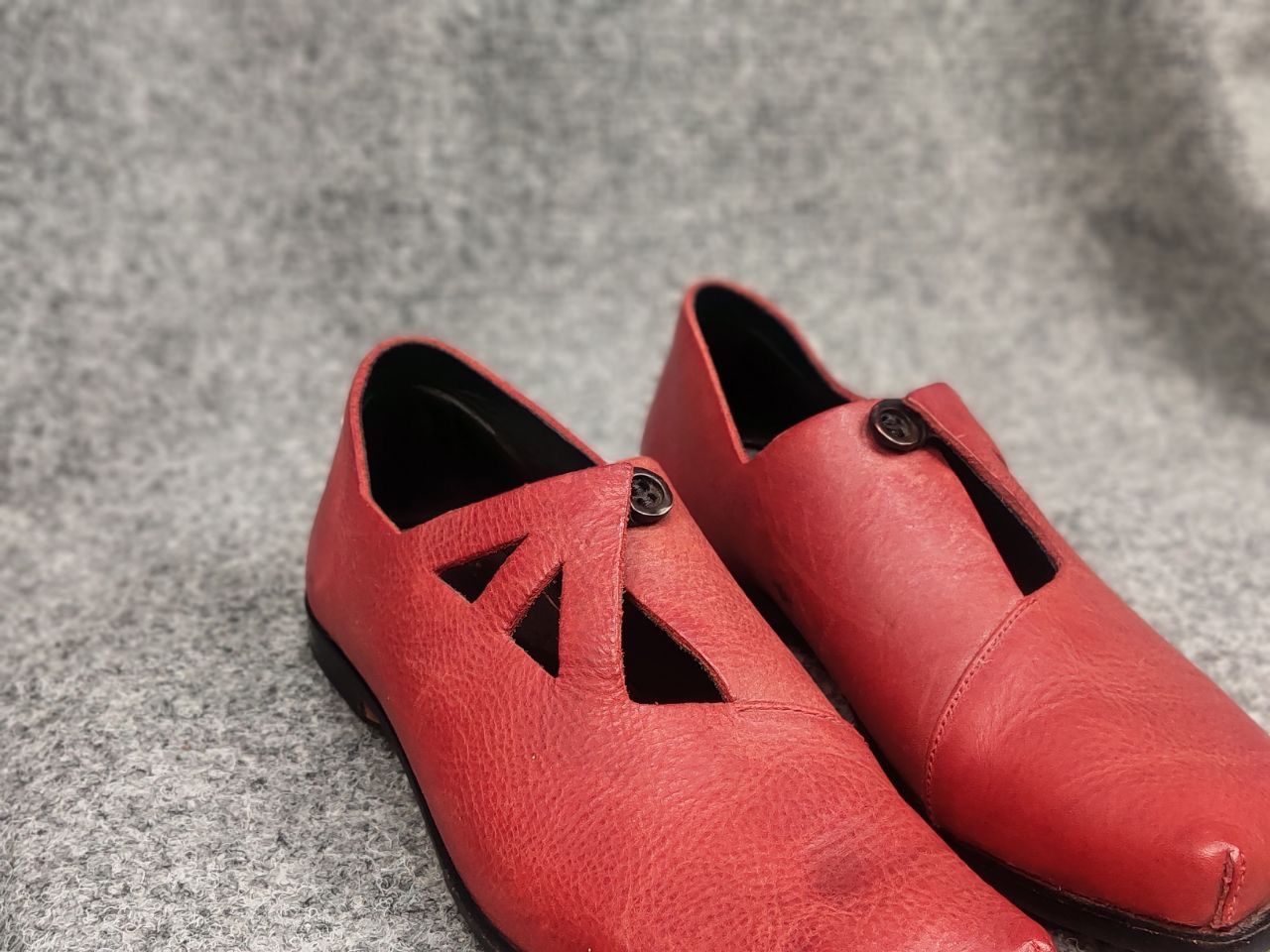 CYDWOQ Cydwoq Handmade Design Leather Sandals Shoes Custom Red Size US 7 / IT 37 - 10 Thumbnail