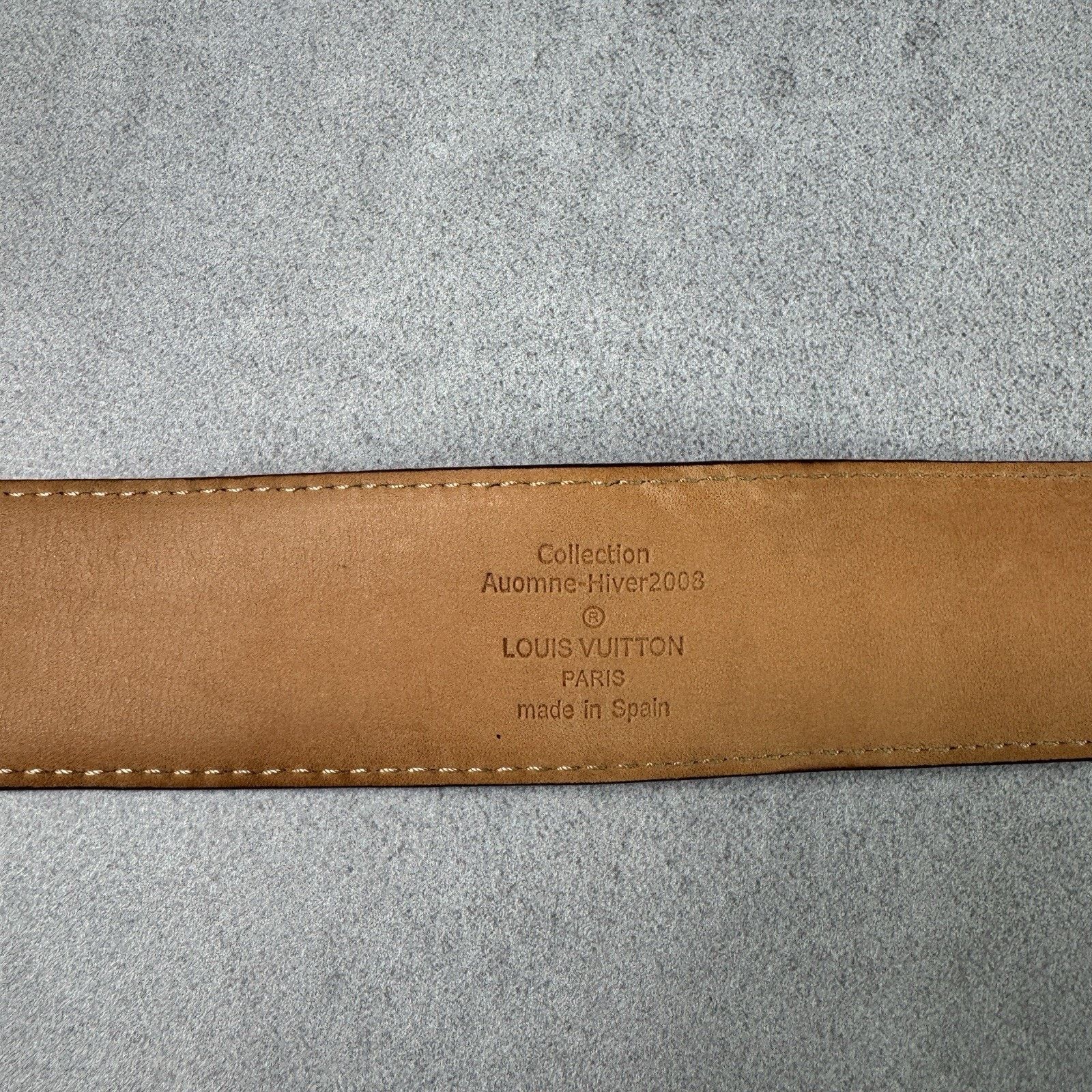 Louis Vuitton Louis Vuitton Check Men Leather Belt Size 34 Size 34 - 16 Thumbnail