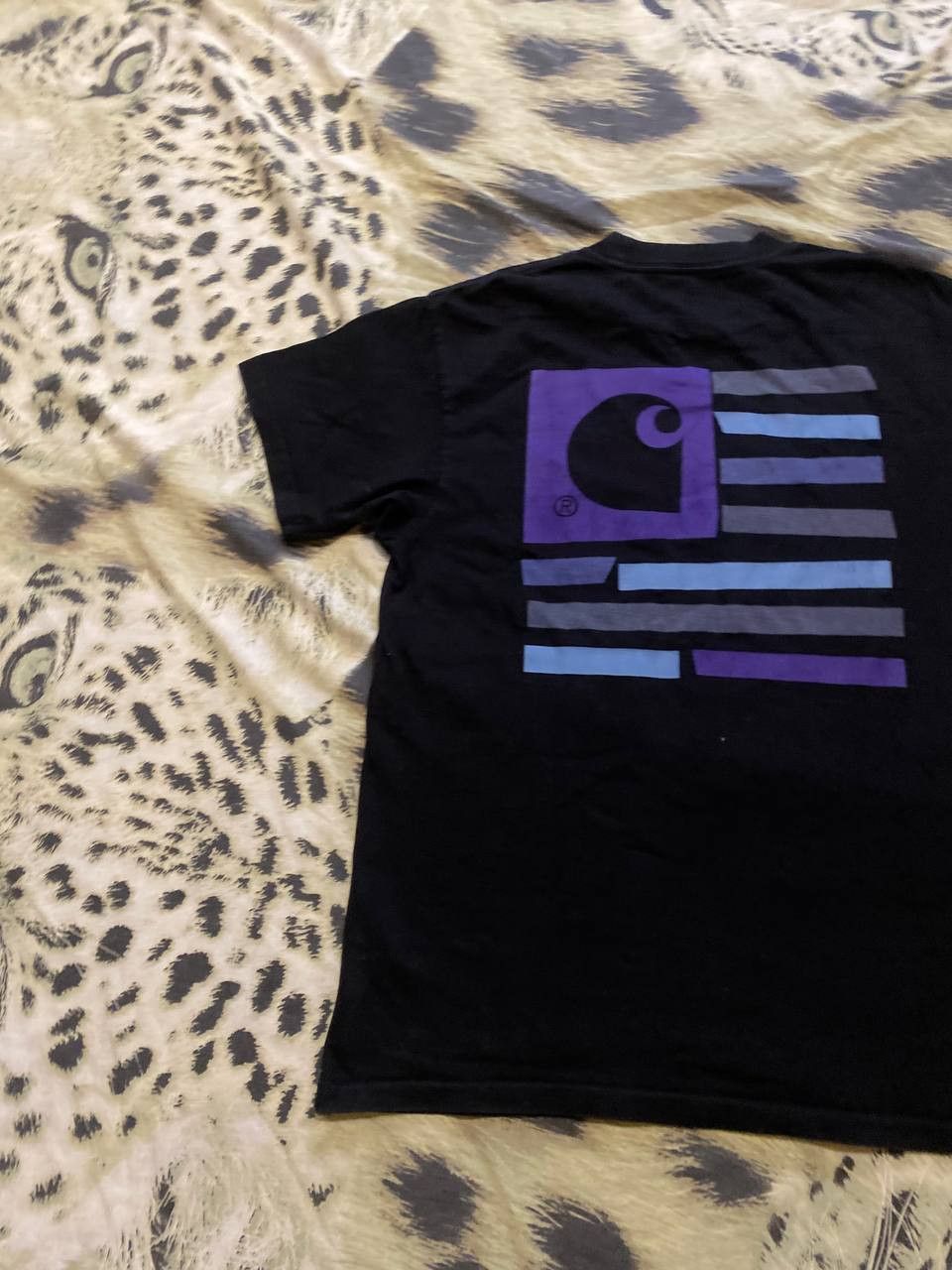 Carhartt Vintage black big prit T-Shirt Carhartt logo crazy Y2K Size US XS / EU 42 / 0 - 13 Thumbnail