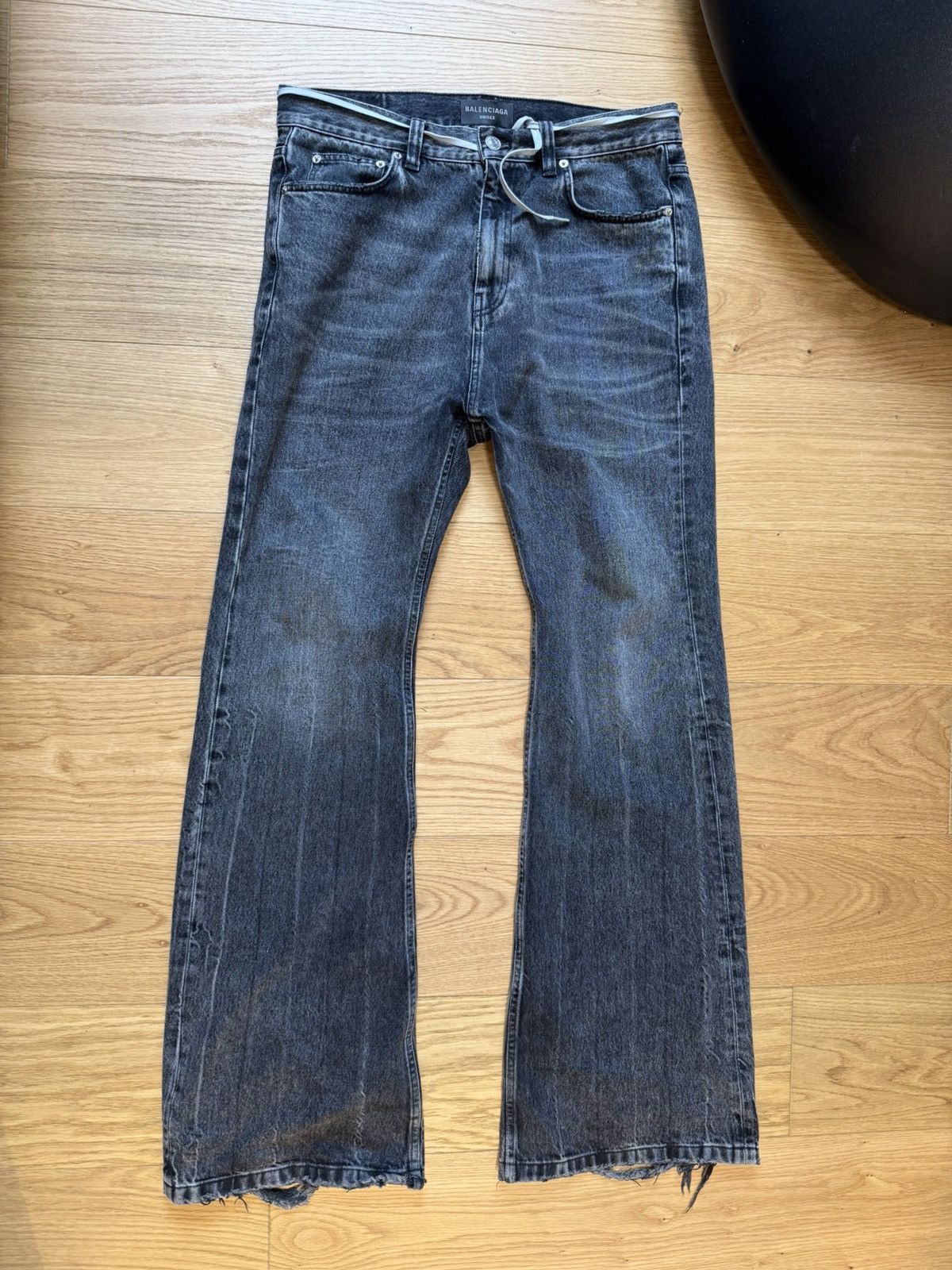 Balenciaga balenciaga 22fw lost tape flared jeans | Grailed