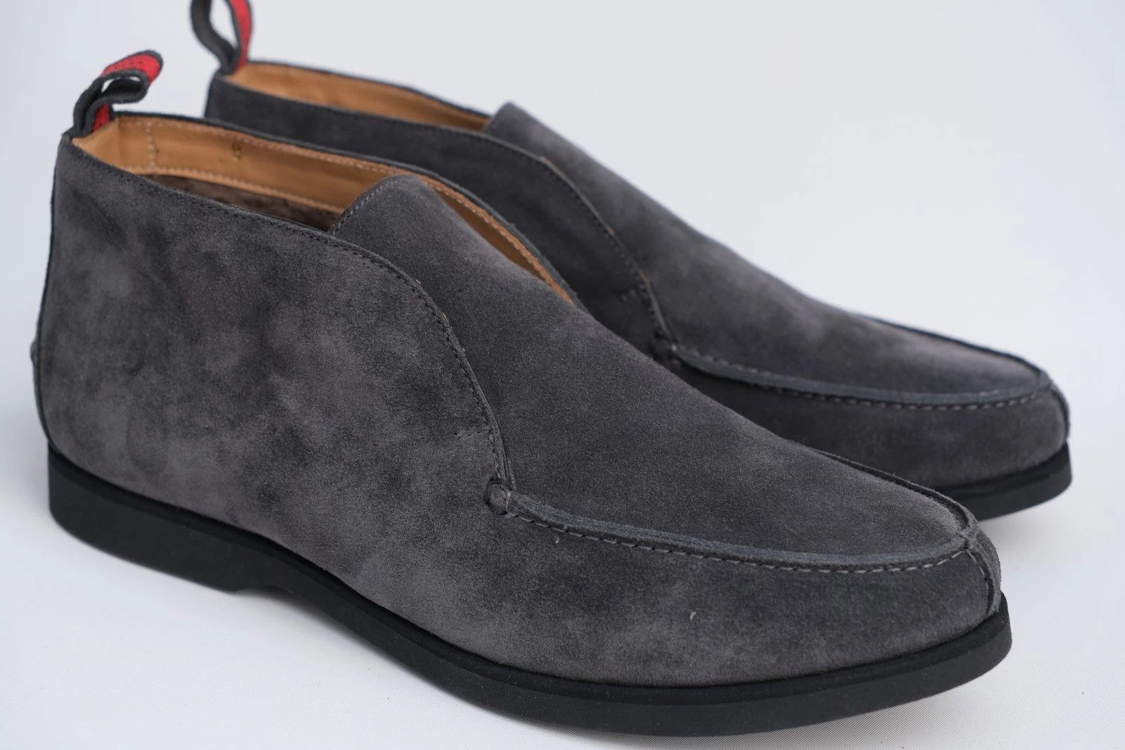 Kiton NEW Kiton Fly Loafers in Anthracite Suede UK 8 / US 9 /EU 42 Size US 9 / EU 42 - 1 Thumbnail
