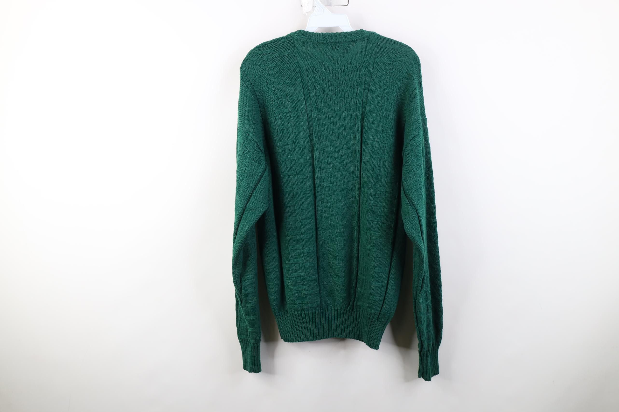 Vintage Vintage 90s Streetwear Zig Zag Cross Weave Crewneck Sweater Size US M / EU 48-50 / 2 - 7 Thumbnail