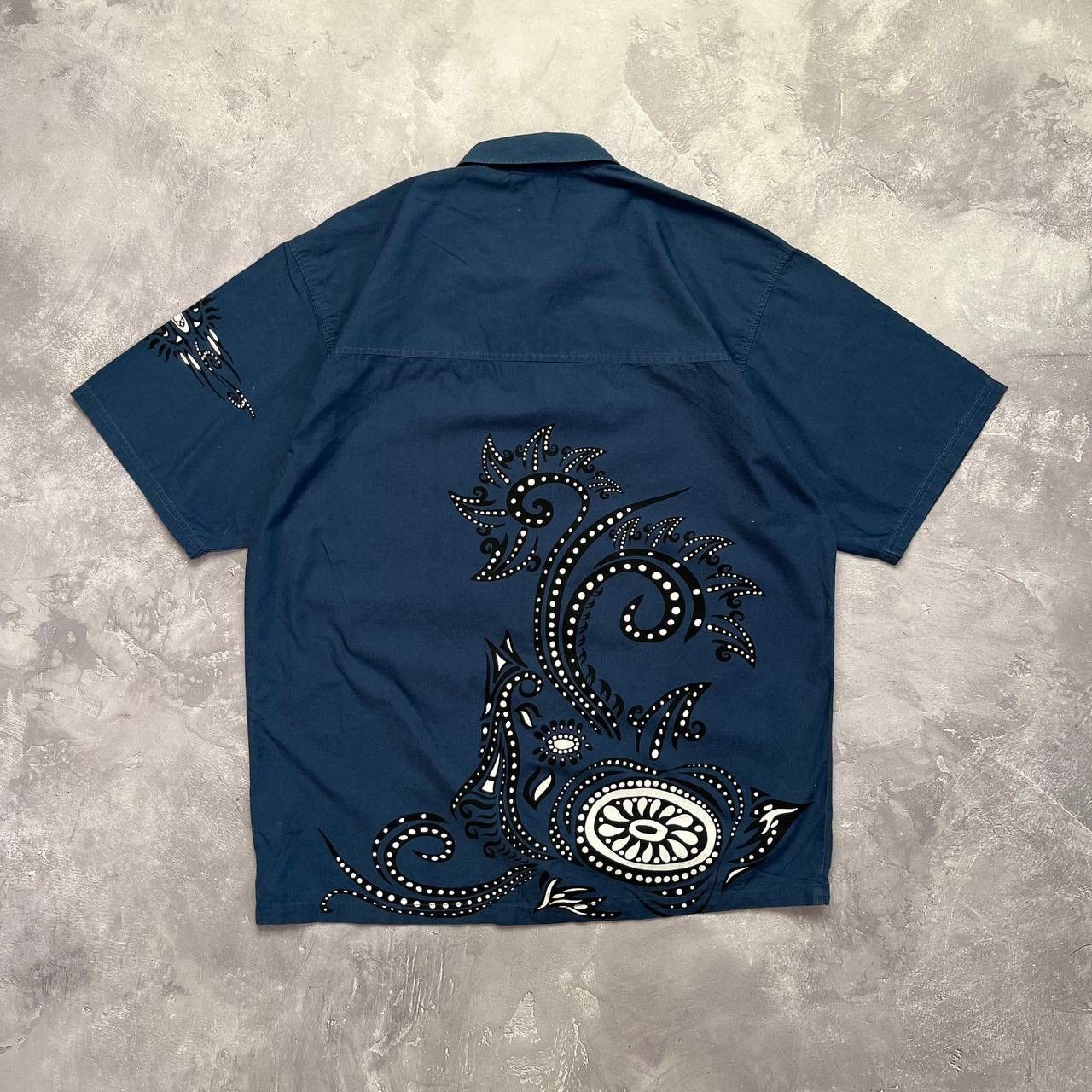 Quiksilver Quiksilver Blue Graphic Print Button-Up Shirt Short Sleeve Size US M / EU 48-50 / 2 - 12 Thumbnail