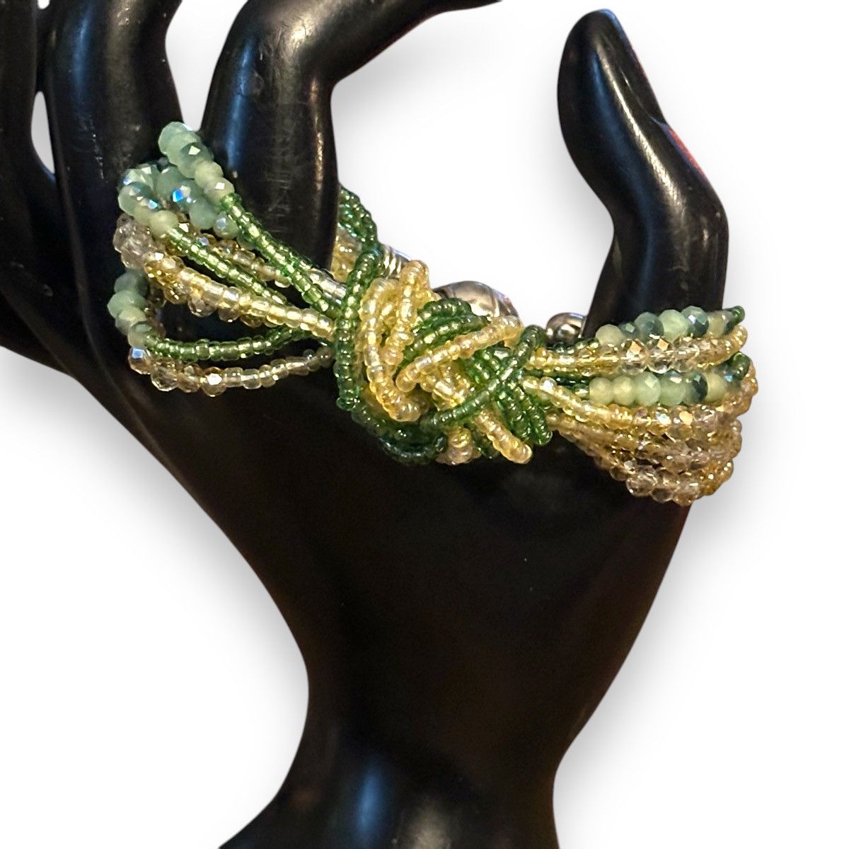 Other Twisted green and yellow seed bead bracelet Size ONE SIZE - 2 Thumbnail