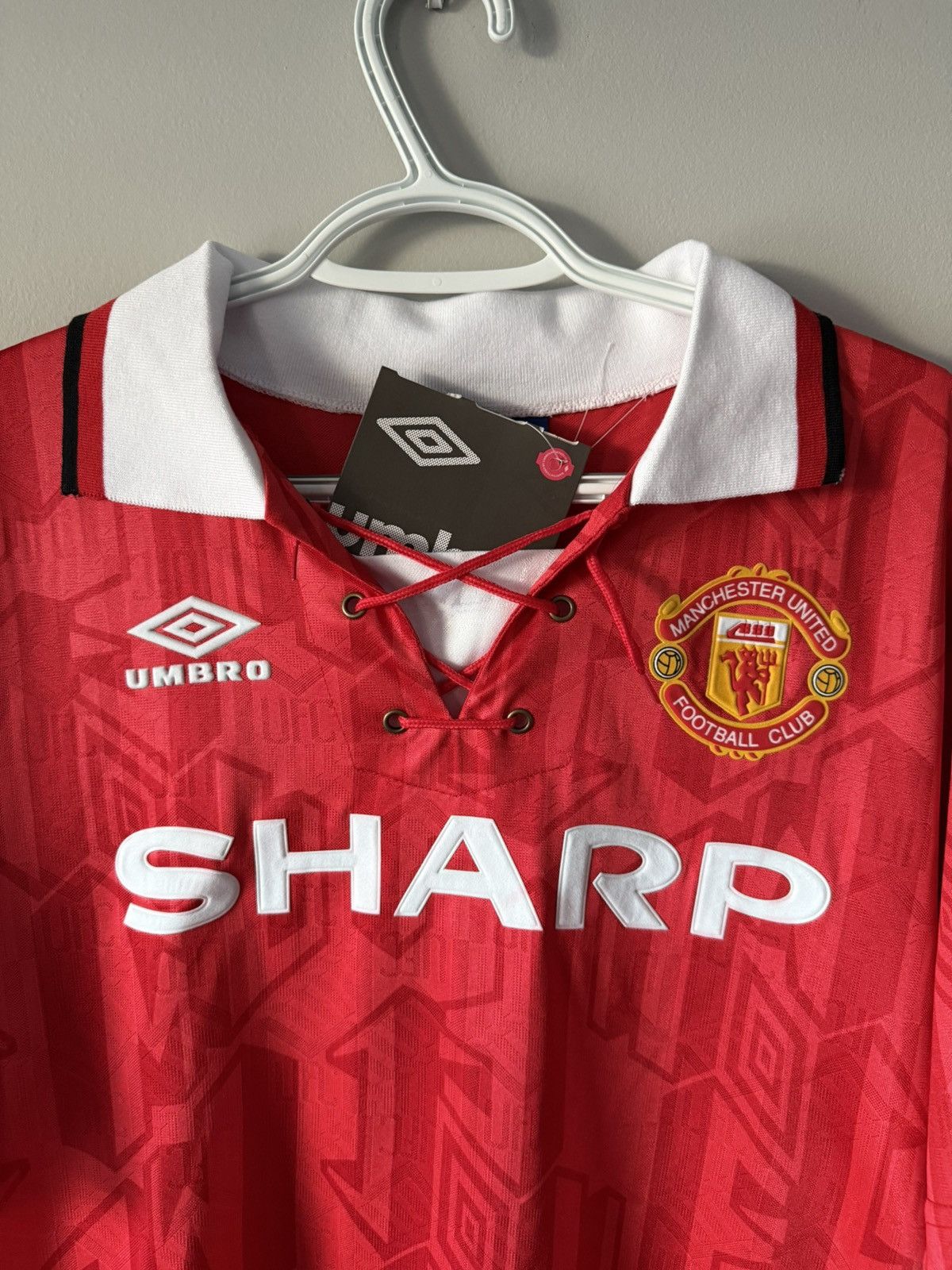 Umbro Eric Cantona Manchester United Vintage New Soccer Jersey Size US XXL / EU 58 / 5 - 3 Thumbnail