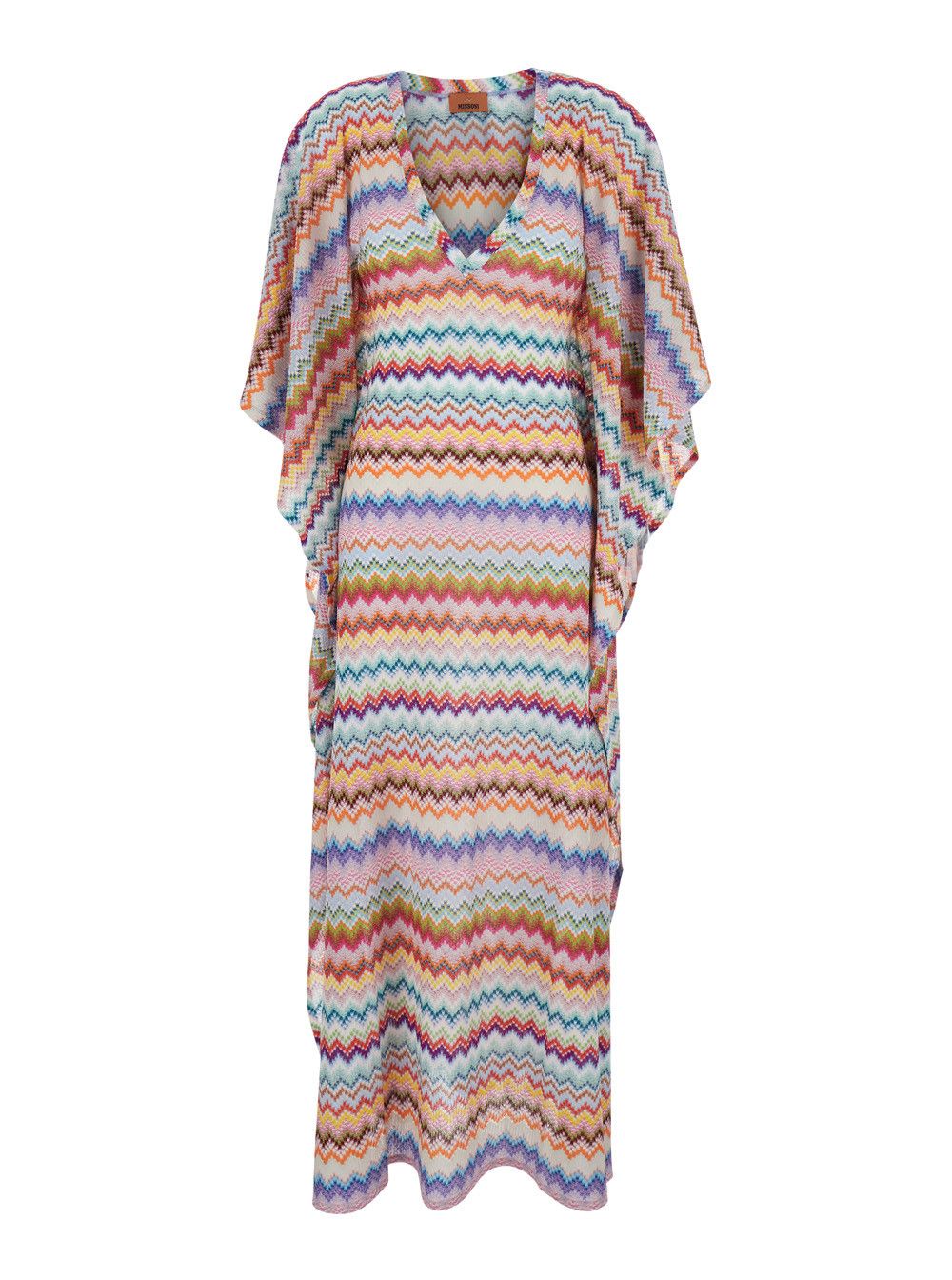 Missoni Zig Zag Caftan with Wide V-Neck and All-Over Lamé Viscose Multicolor for Women Size M / US 6-8 / IT 42-44 - 1 Thumbnail
