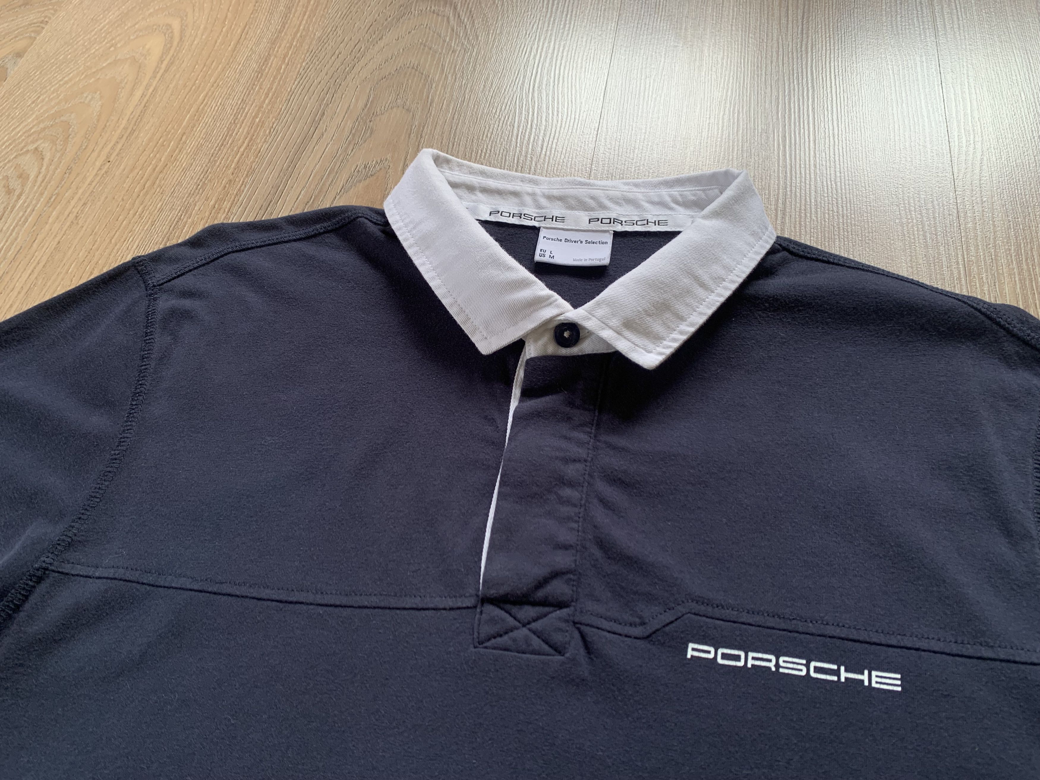 Porsche Design Porsche Navy Blue Long Sleeve Cotton Polo Size US M / EU 48-50 / 2 - 4 Thumbnail