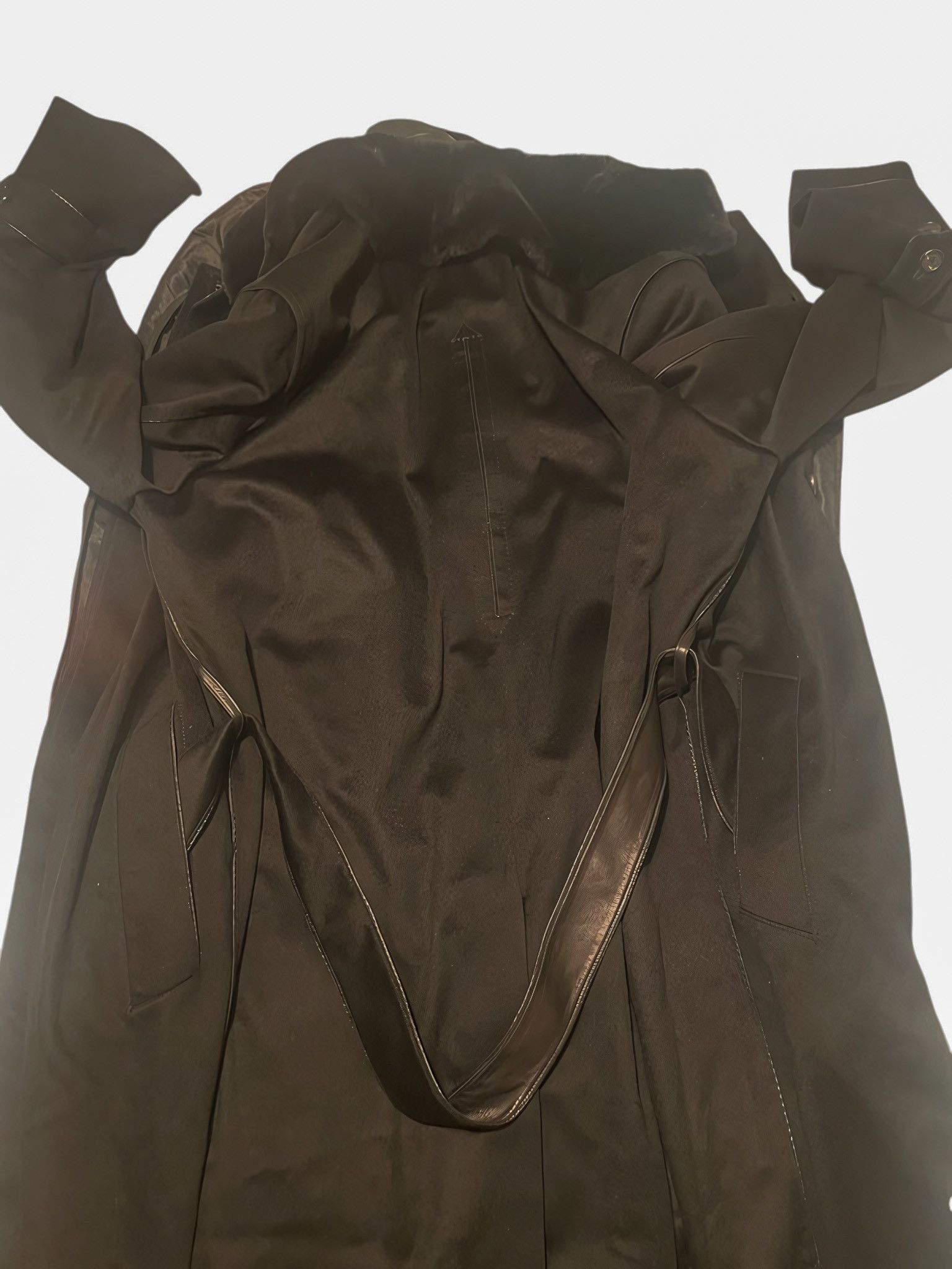 Brioni FUR COLLAR CASHMERE BELTED TRENCH COAT Size US L / EU 52-54 / 3 - 6 Thumbnail