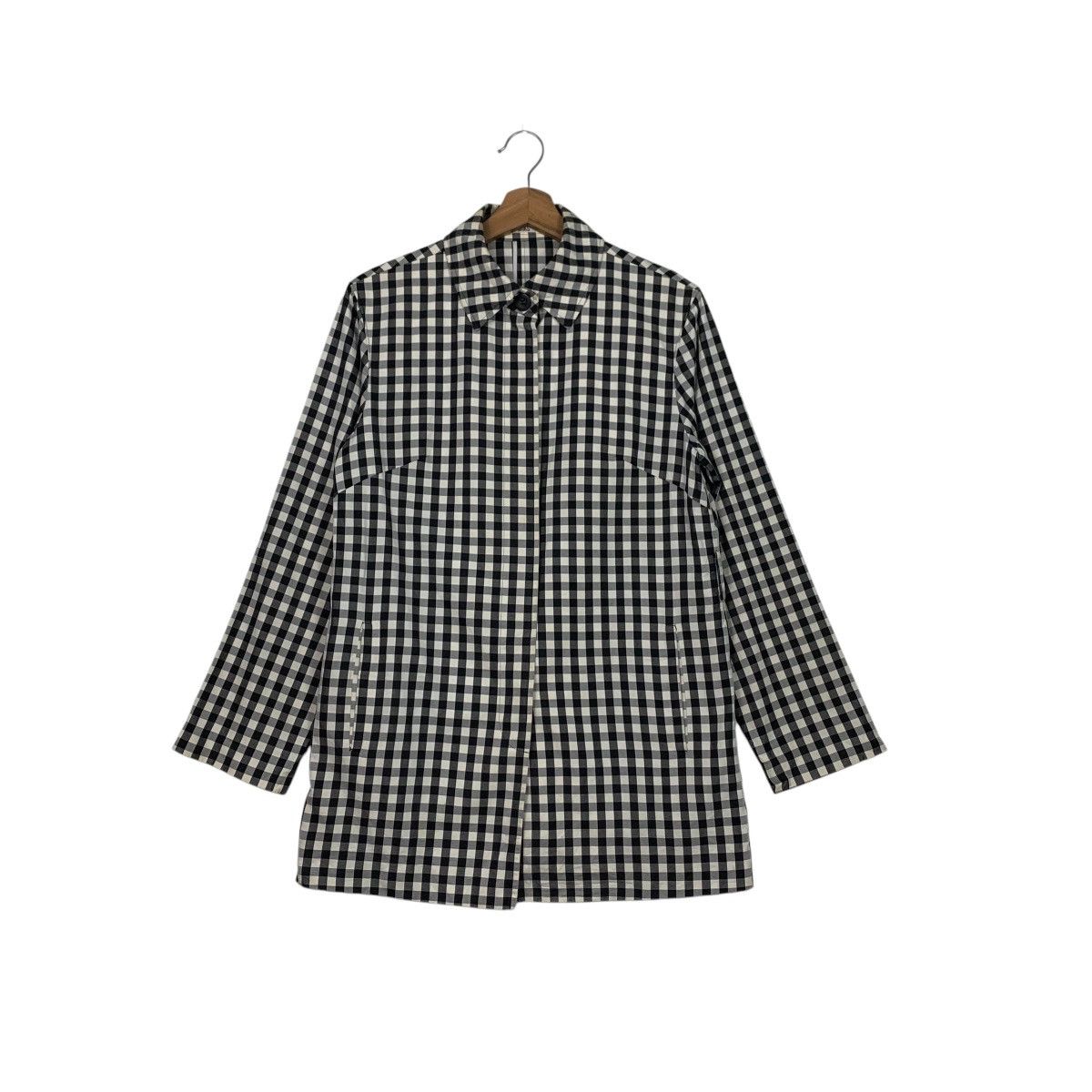 DAKS Vintage 90’s DAKS LONDON Black White Check Jacket #2599-C117 Size M / US 6-8 / IT 42-44 - 1 Thumbnail