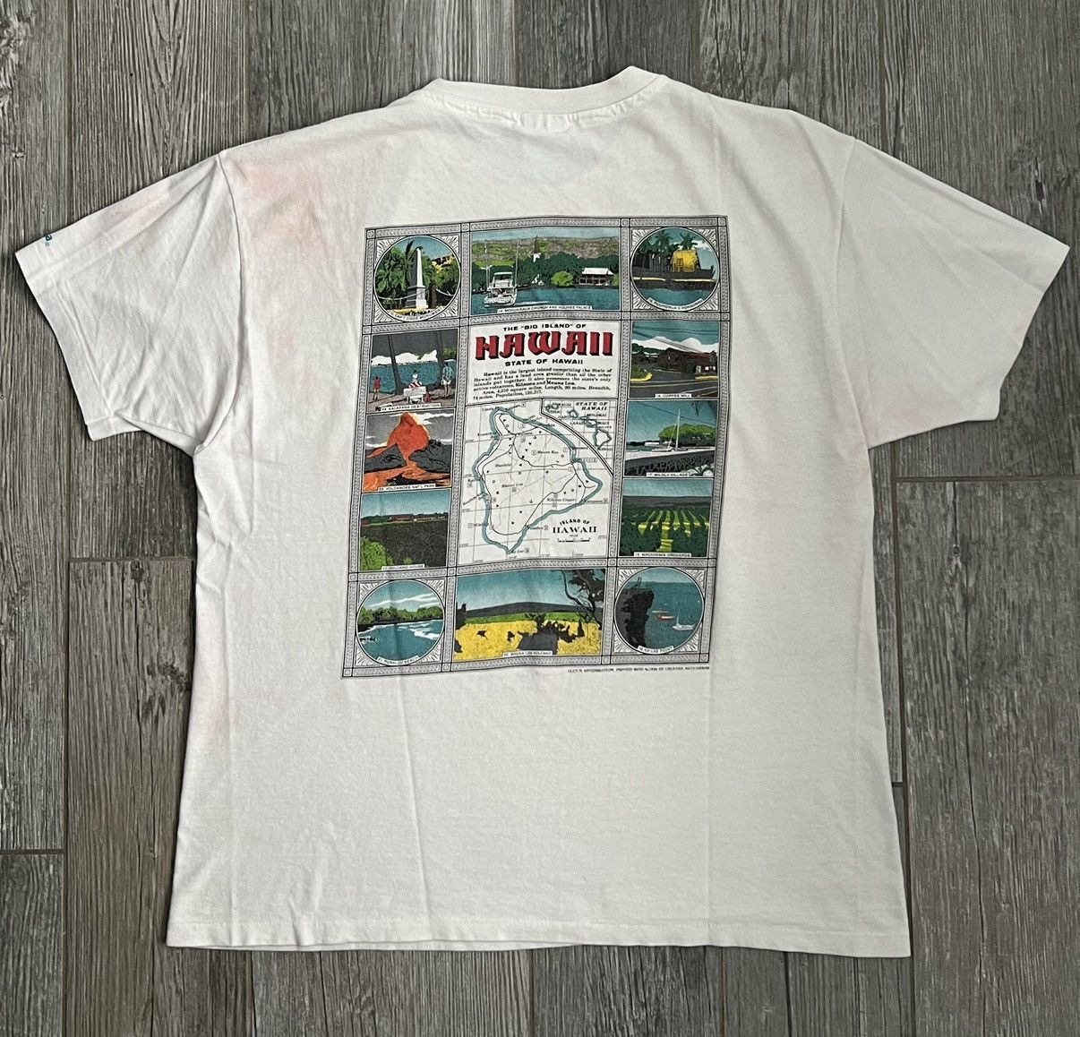 Vintage 1992 Single Stitch Hawaii History Vintage Art Tourist Tee Size US XL / EU 56 / 4 - 4 Thumbnail