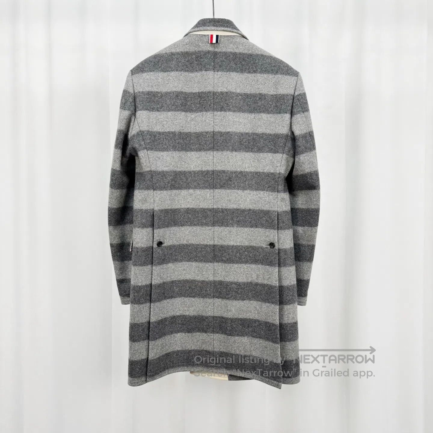 Thom Browne Thom Browne Wool Striped Shoulder Pad Coat| Size US M / EU 48-50 / 2 - 2 Thumbnail
