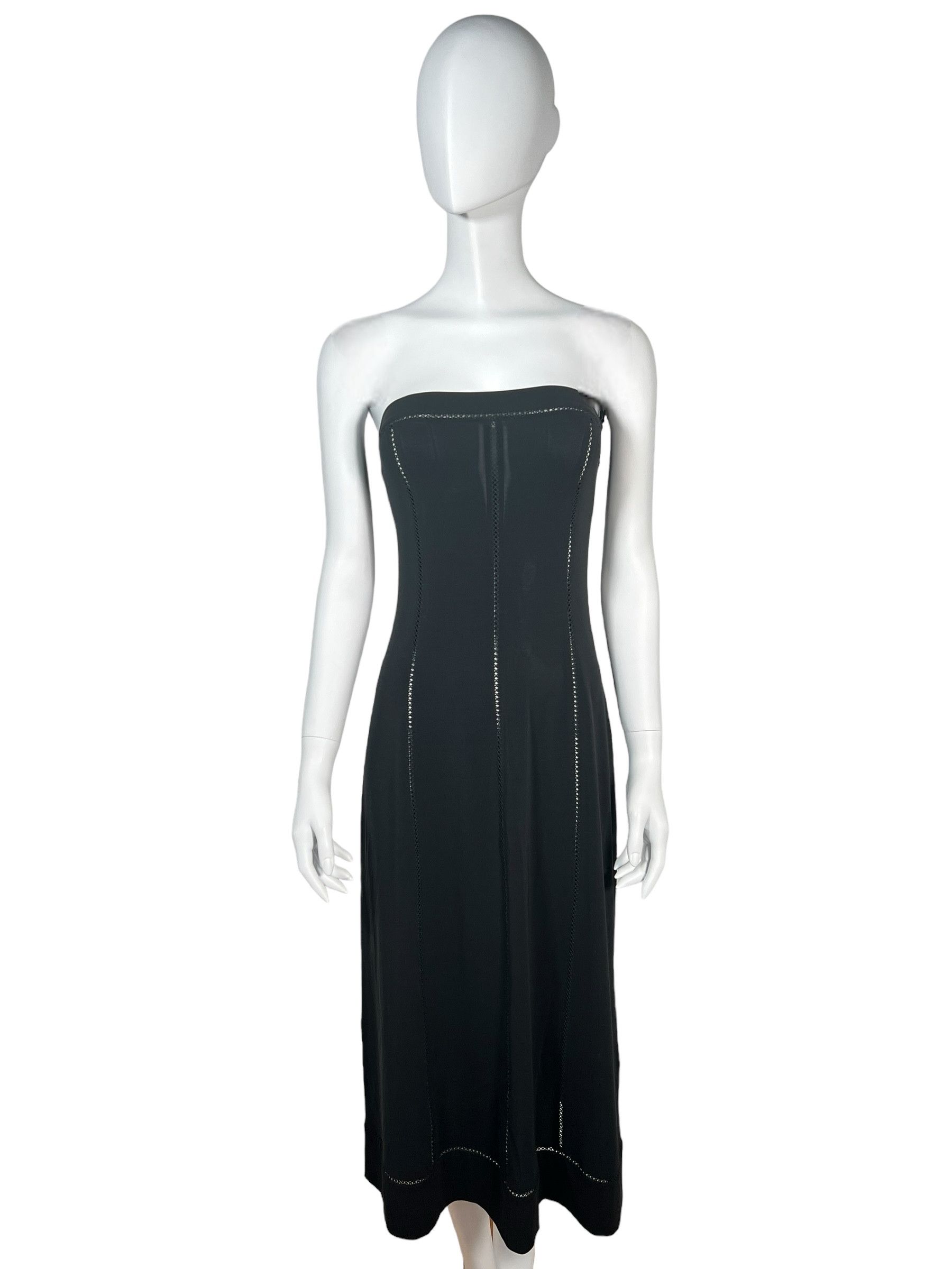 plein sud Plein Sud by Fayçal Amor 1994 Picot Black Bustier Dress Size M / US 6-8 / IT 42-44 - 1 Thumbnail