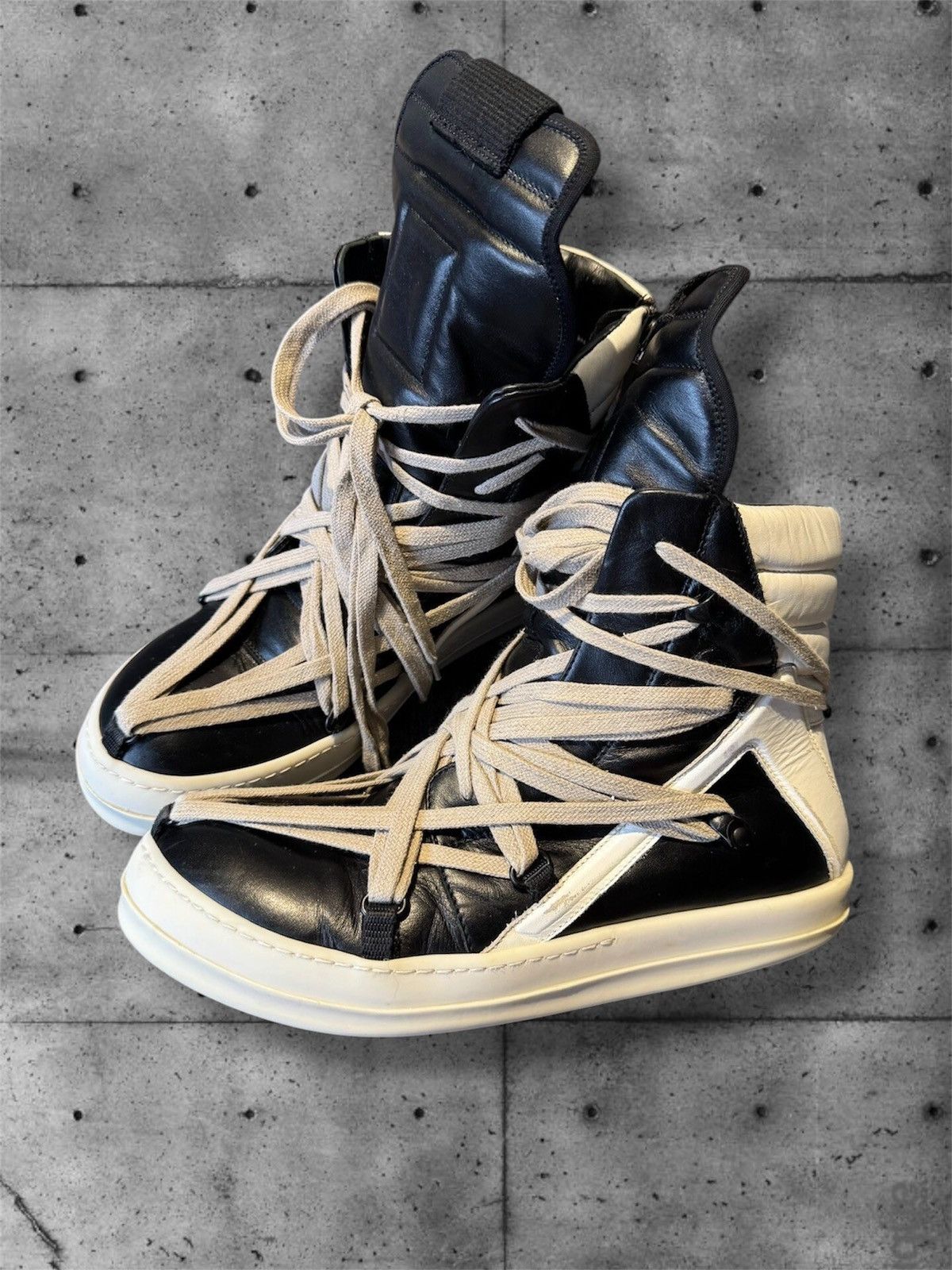 Rick Owens Rick Owens Mega Lace Geobasket Sneakers - 41 | Grailed