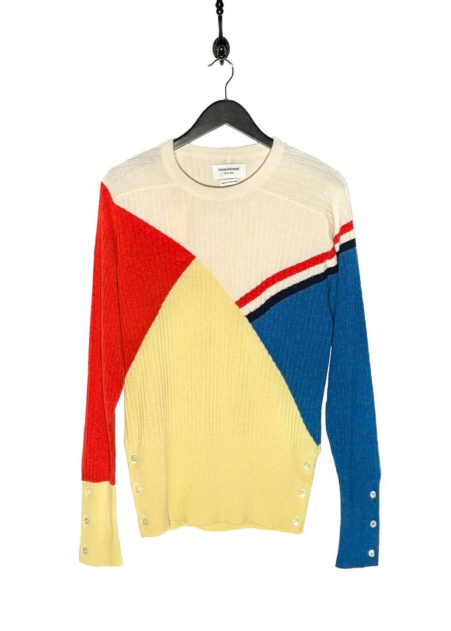 Thom Browne Thom Browne Multicolour Ribbed Cashmere Sweater Size US XL / EU 56 / 4 - 1 Thumbnail