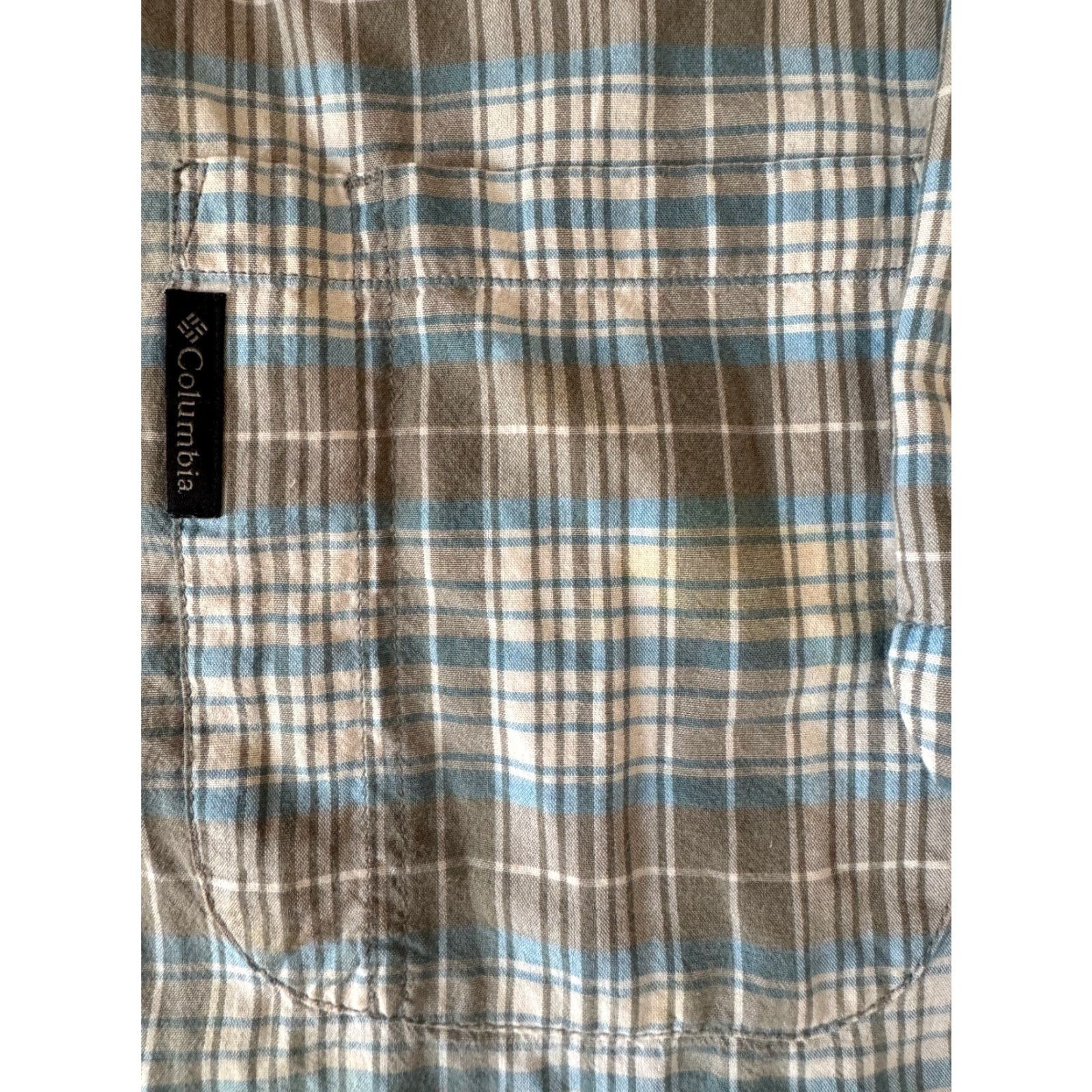 Vintage Columbia Shirt Men XL Blue Gray Plaid Short Sleeve Button Down Size US XL / EU 56 / 4 - 3 Thumbnail
