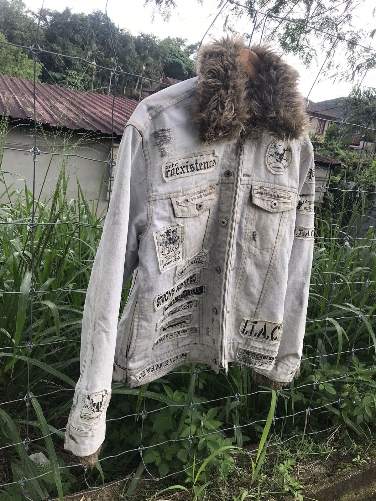 If Six Was Nine × In The Attic In The Attic Mink Fur Denim Jacket Size US M / EU 48-50 / 2 - 2 Thumbnail