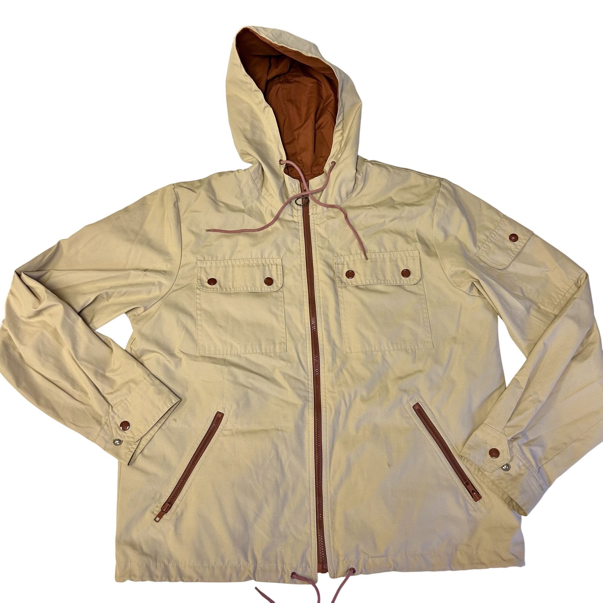 Other 80's Porsha Winer Men Beige QUILTED Lined Coat HOODED Jacket Size US L / EU 52-54 / 3 - 1 Thumbnail