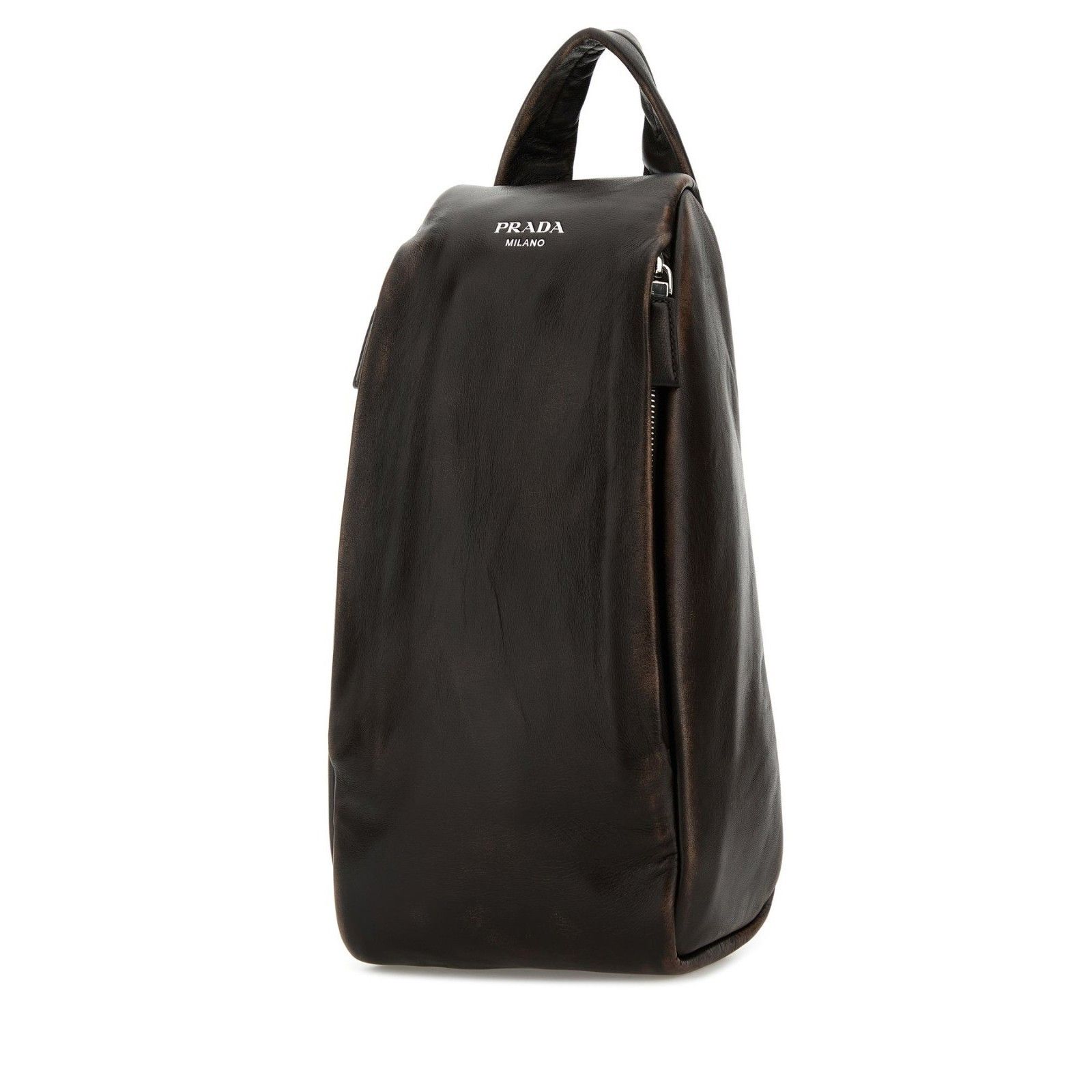 Prada PRADA Dark Brown Leather Backpack New And Authentic Size ONE SIZE - 2 Thumbnail