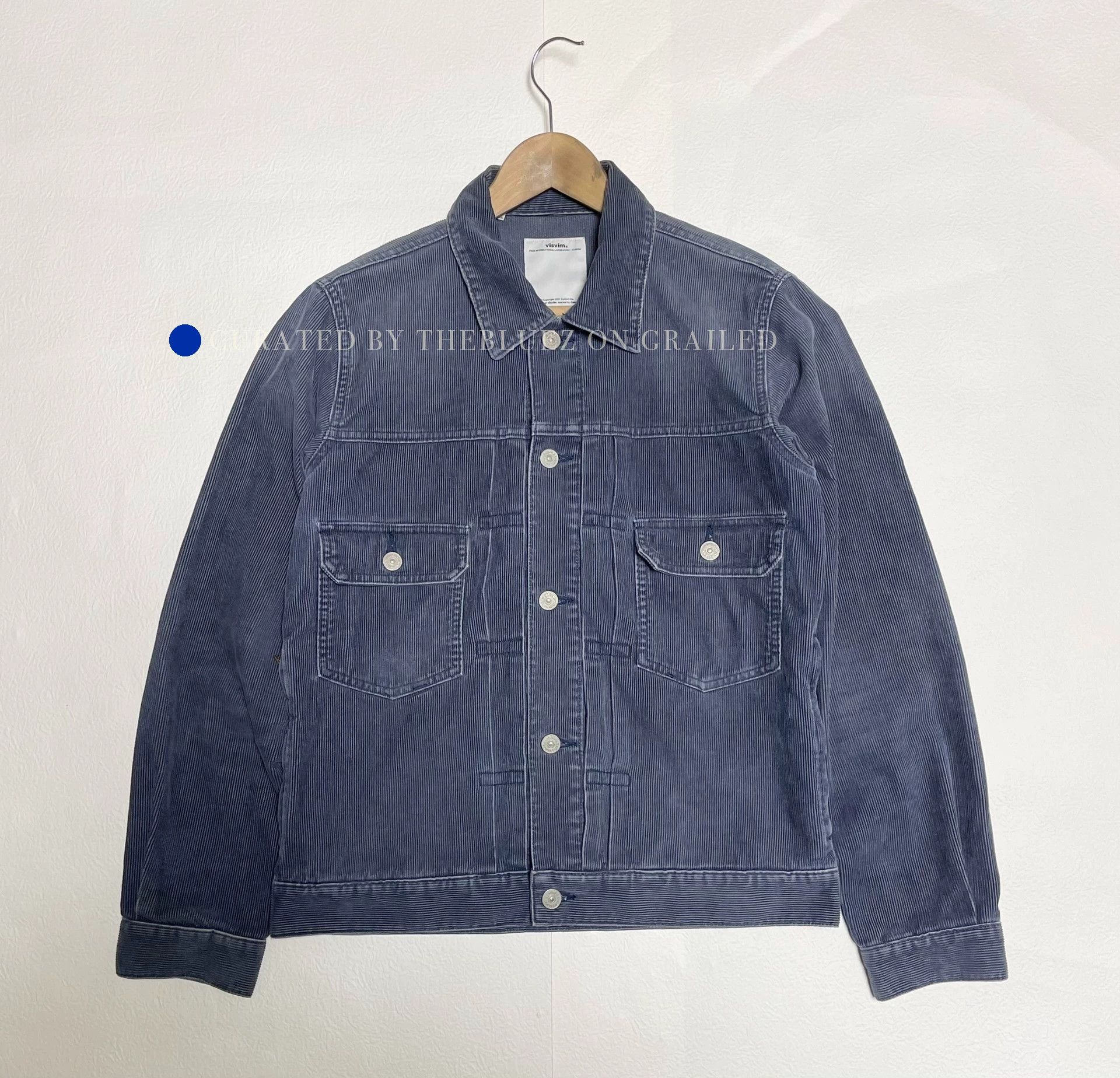 Visvim Corduroy Snake Skin Jacket in Blue Size US S / EU 44-46 / 1 - 1 Thumbnail