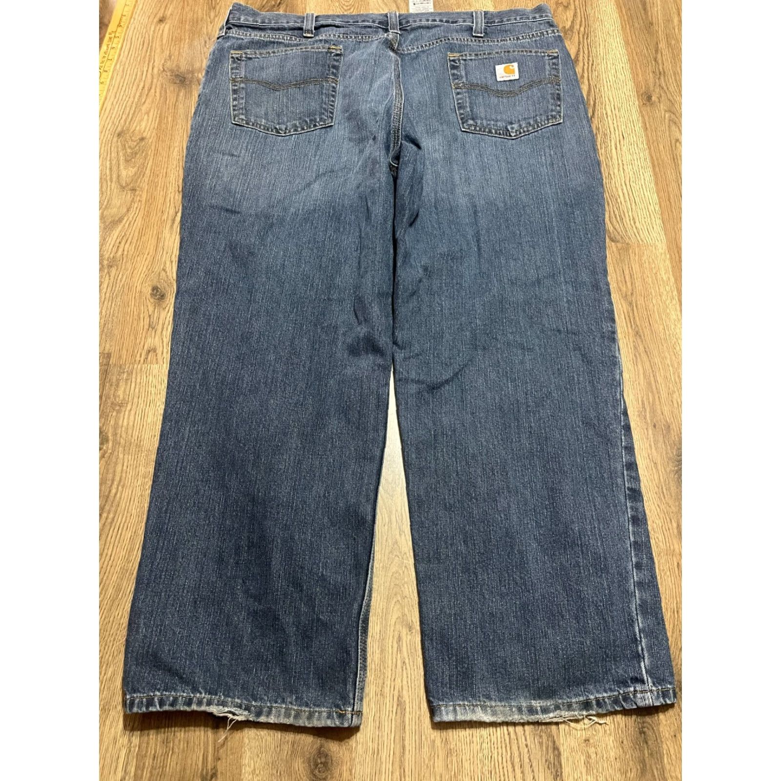 Carhartt Carhartt Jeans Mens 42x28 Blue Denim Straight Leg Relaxed Fit Jeans Size US 42 / EU 58 - 2 Thumbnail