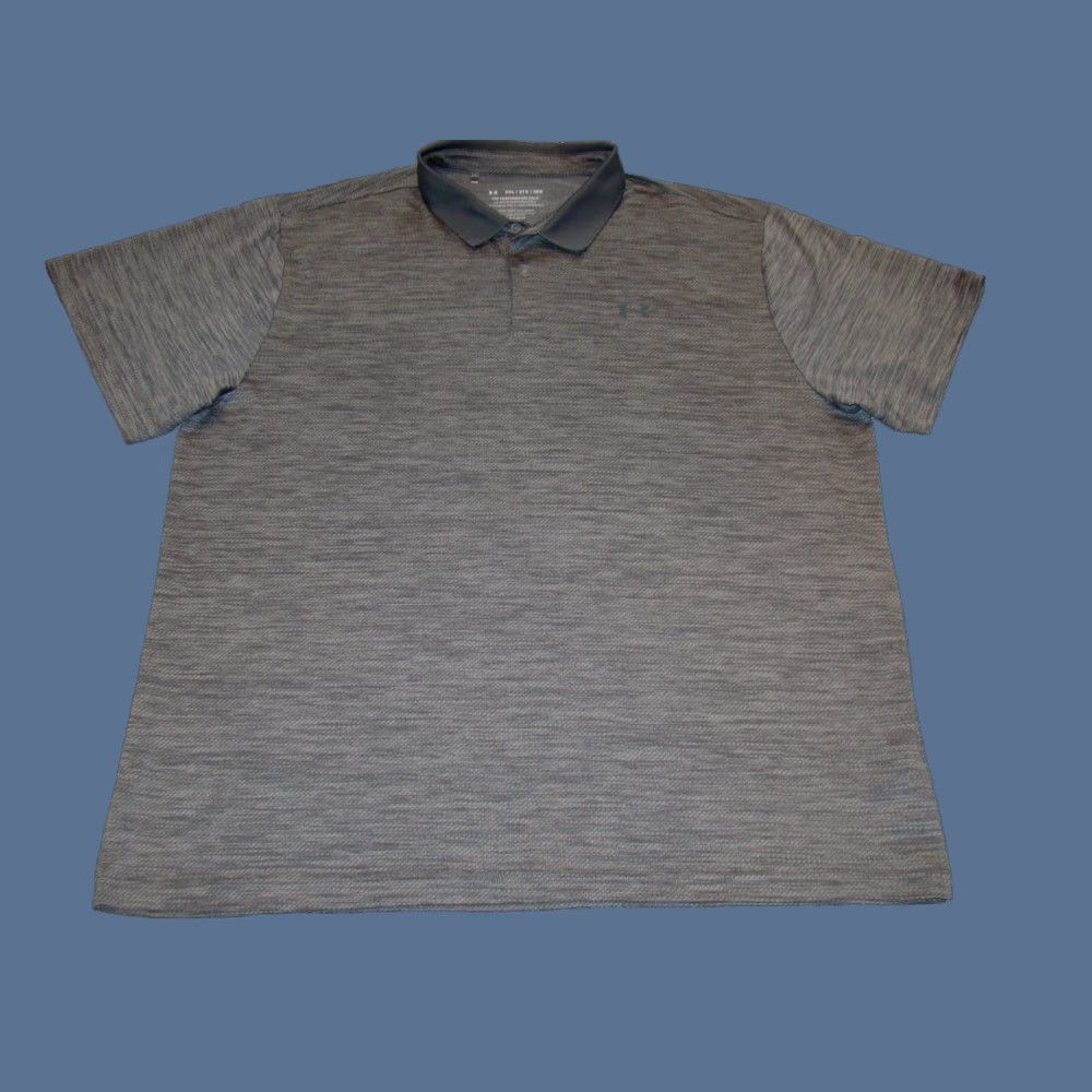 Under Armour Under Armour The Performance Polo Mens 3XL Gray Heathered Golf Shirt Short Sleeve Collared Button Classic Fit Size US XXL / EU 58 / 5 - 1 Thumbnail