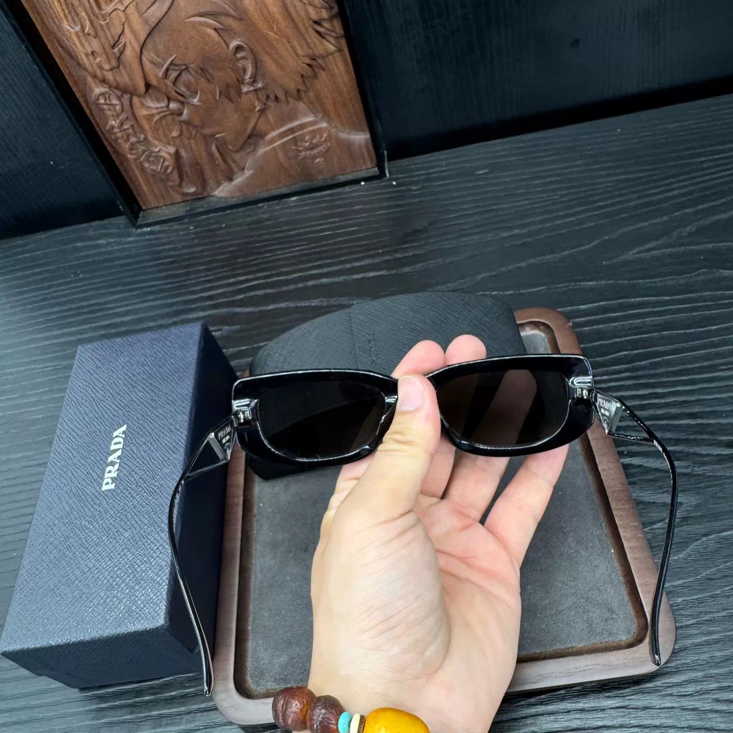 Prada Prada Metal Cut-Out Sunglasses One Size Size ONE SIZE - 3 Thumbnail