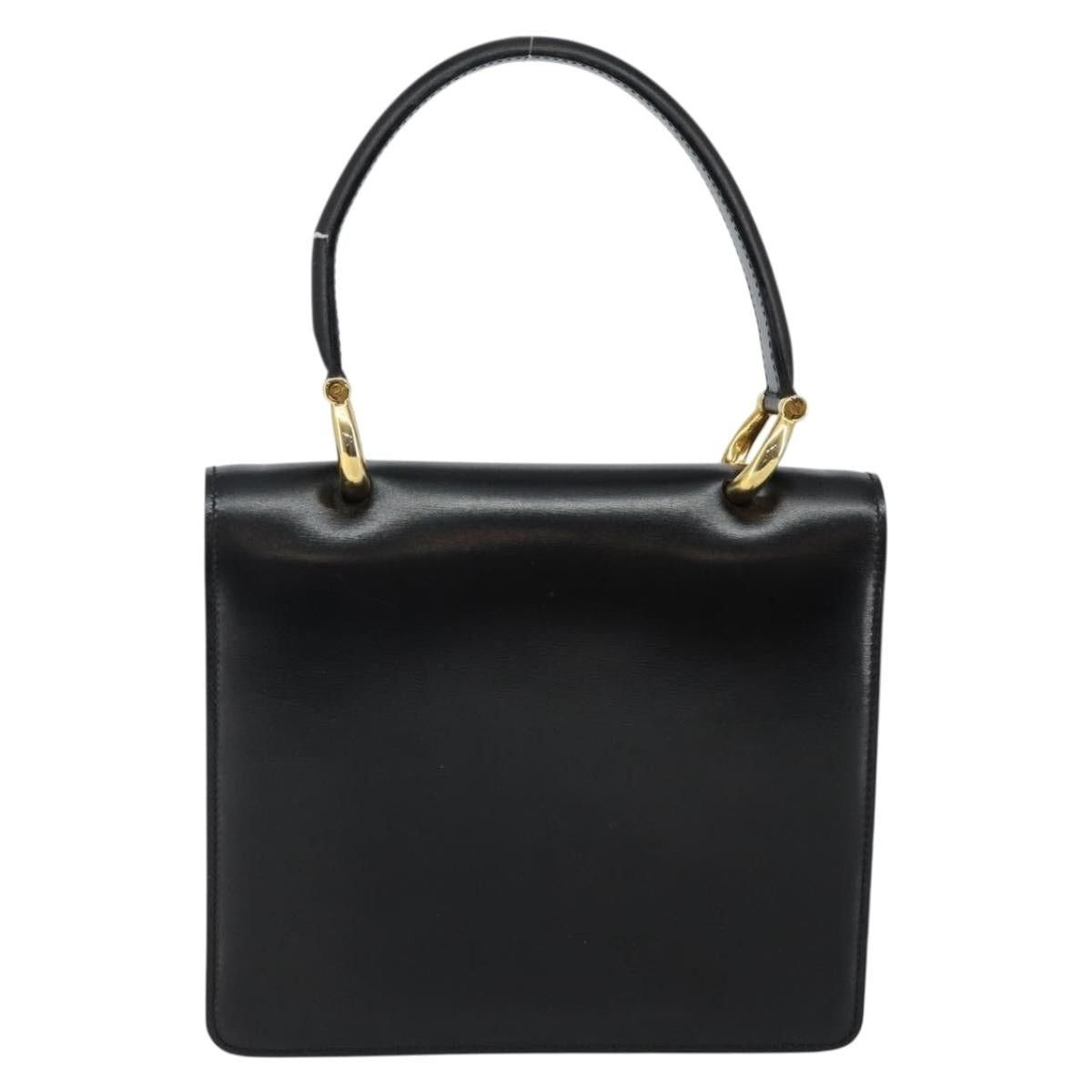 Celine CELINE Hand Bag Leather Black Gold Size ONE SIZE - 3 Thumbnail
