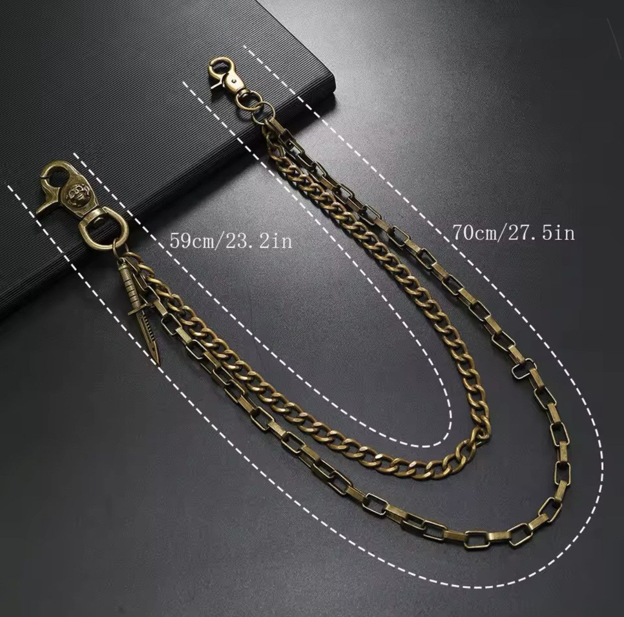 Vintage punk style double-layer waist chain Size ONE SIZE - 3 Thumbnail