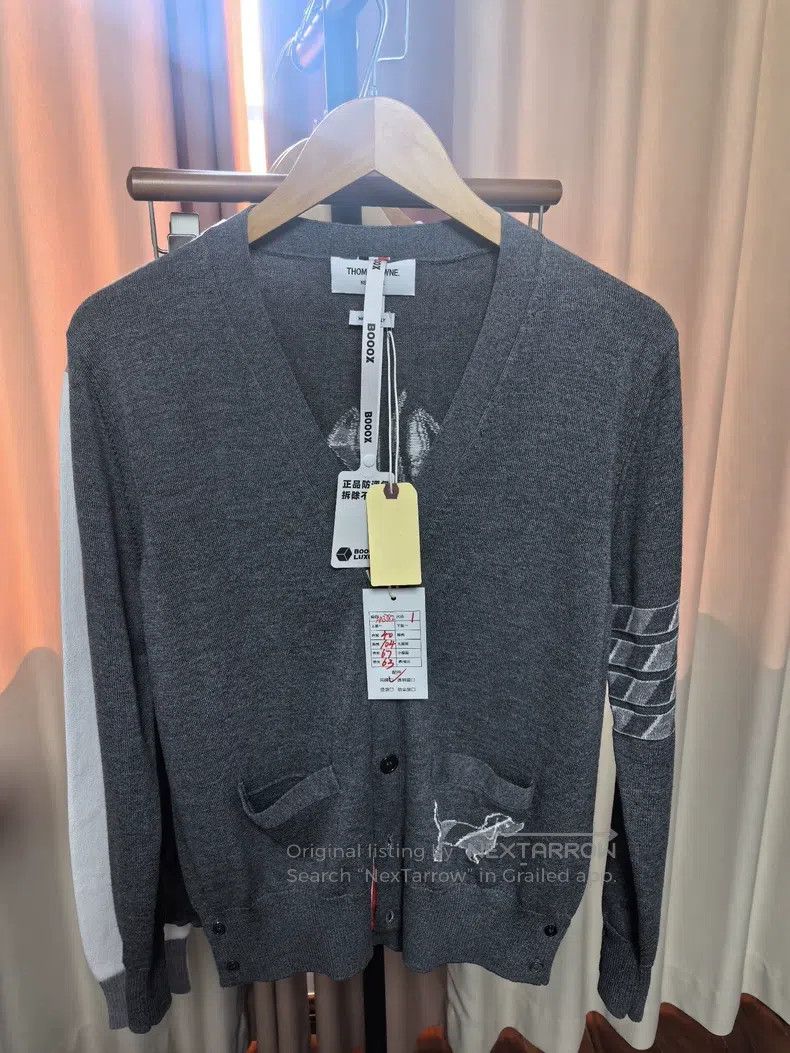 Thom Browne Thom Browne Dog Pattern Sleeve Label Cardigan Size US S / EU 44-46 / 1 - 1 Thumbnail