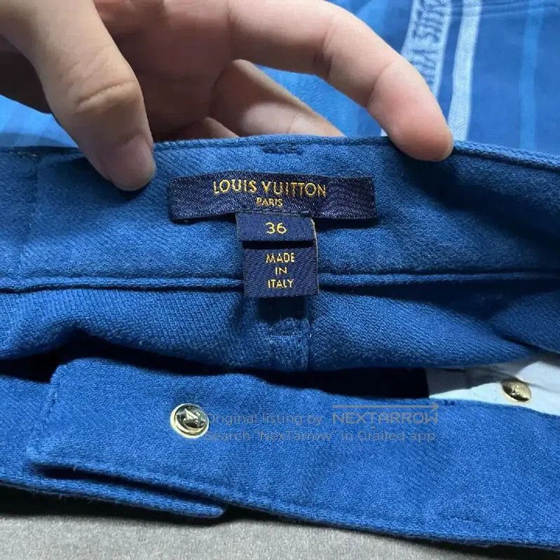 Louis Vuitton Louis Vuitton Blue Cotton Casual Pants . Size 30" / US 8 / IT 44 - 3 Thumbnail
