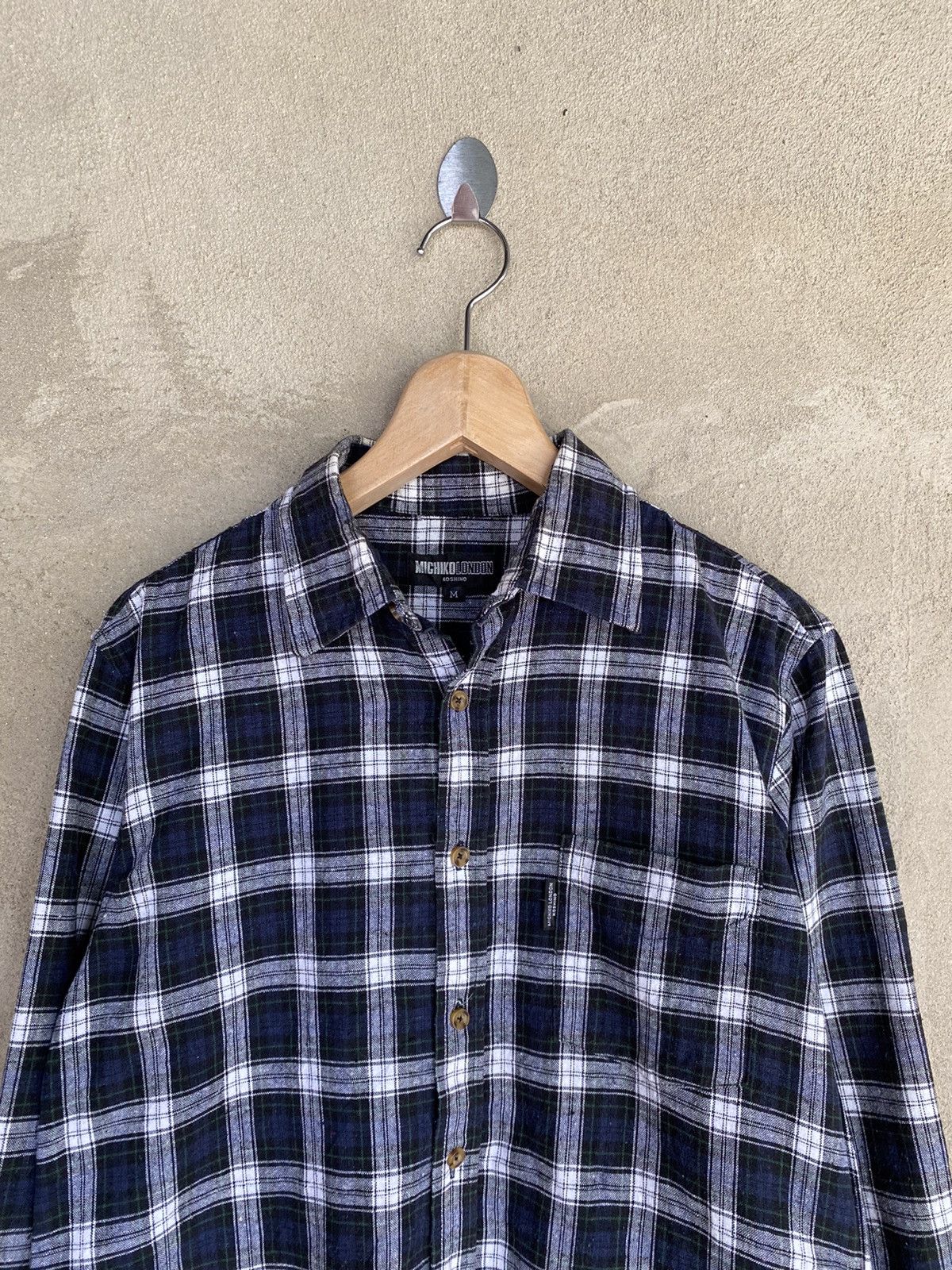 Michiko London Koshino Plaid Tartan Flannel Shirt