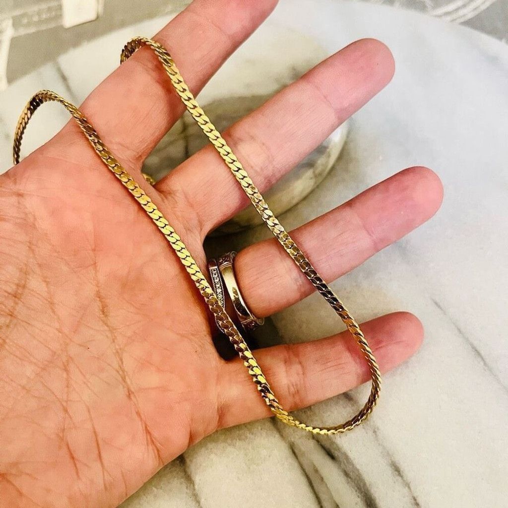 Vintage Vintage Kramer Serpentine Chain Necklace Gold 22” Signed Size ONE SIZE - 5 Thumbnail