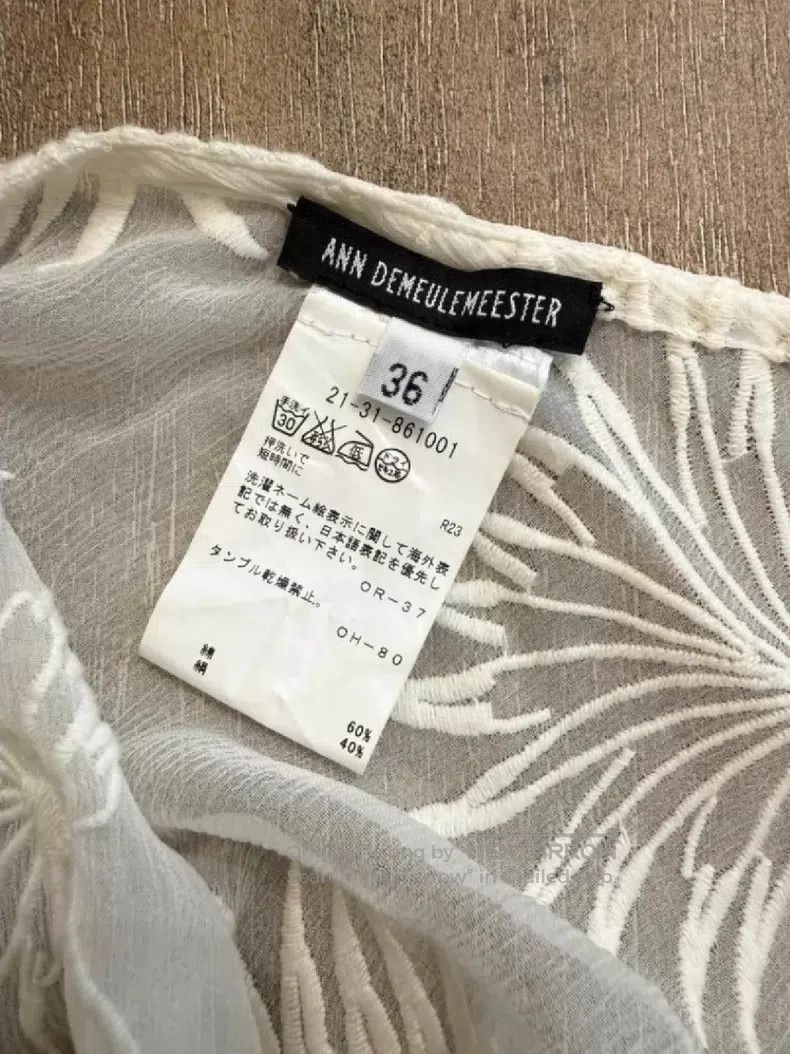 Ann Demeulemeester Ann Demeulemeester Embroidered mesh pattern top Size XS / US 0-2 / IT 36-38 - 4 Thumbnail