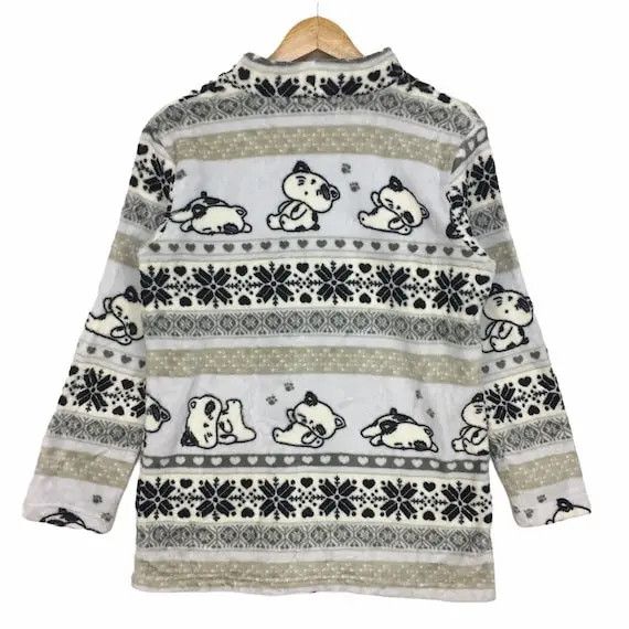 Anime DARE NYAN 1999 Garconne DAN Cartoon Fleece Sweater Size L / US 10 / IT 46 - 6 Thumbnail