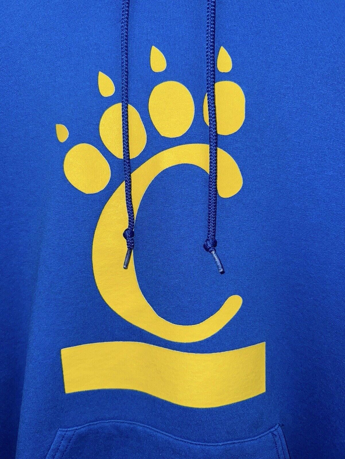 Designer Vintage Cincinnati Bearcats Blue Yellow University Hoodie L Size ONE SIZE - 2 Thumbnail
