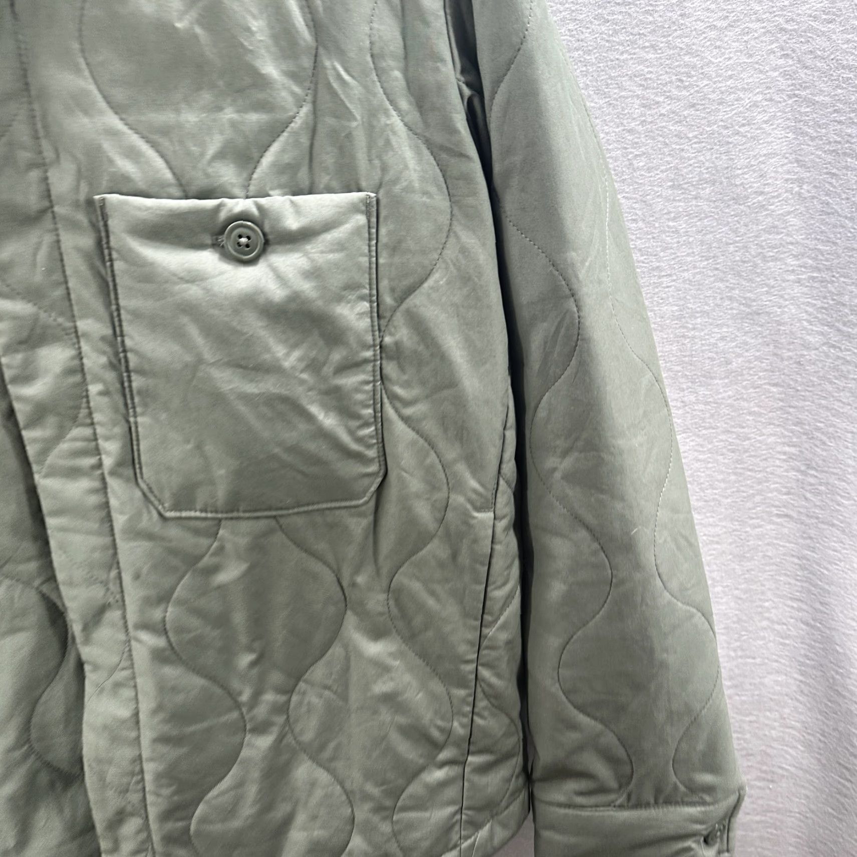 Everlane Everlane Mens Small Green Quilted Jacket Cotton Utility Casual Front Button Size US S / EU 44-46 / 1 - 5 Thumbnail