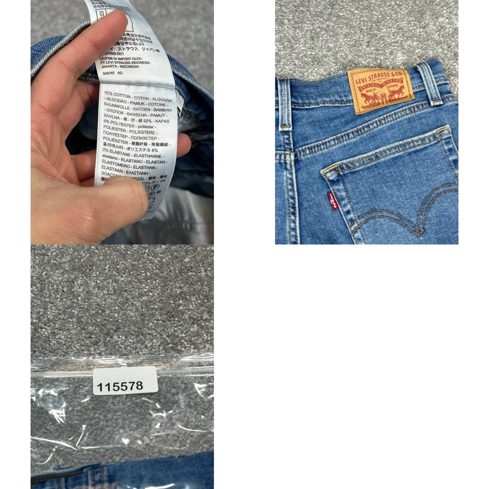 Levi's VINTAGE Levis High Rise Shorts Womens 27 Blue Cut Off Denim Distressed Cotton Stretch Size 27" / US 4 / IT 40 - 8 Thumbnail