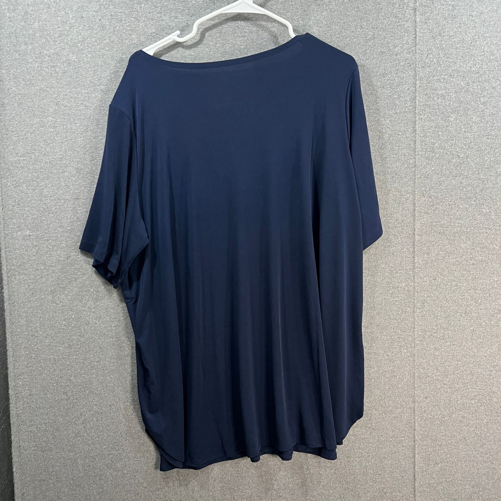 Other Susan Graver Modern Essentials Liquid Knit Tunic Navy, Size XXL / US 16-18 / IT 52-54 - 2 Thumbnail