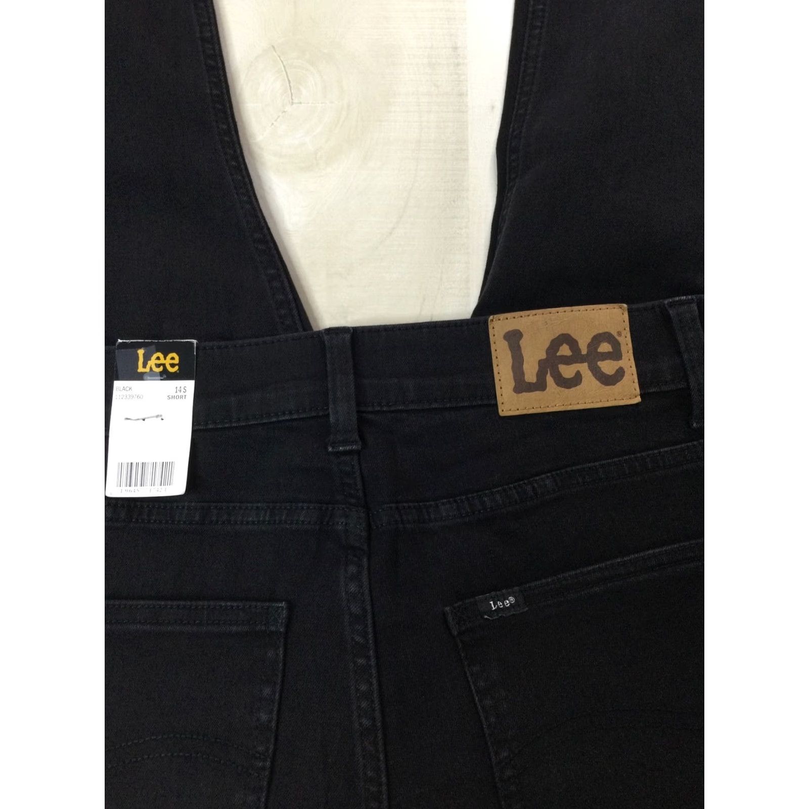 Lee Lee Jeans Skinny Black Stretch Denim Womens 14 Short NWT-12588 High Rise Slim Budd? Size 36" / US 14 / IT 50 - 6 Thumbnail