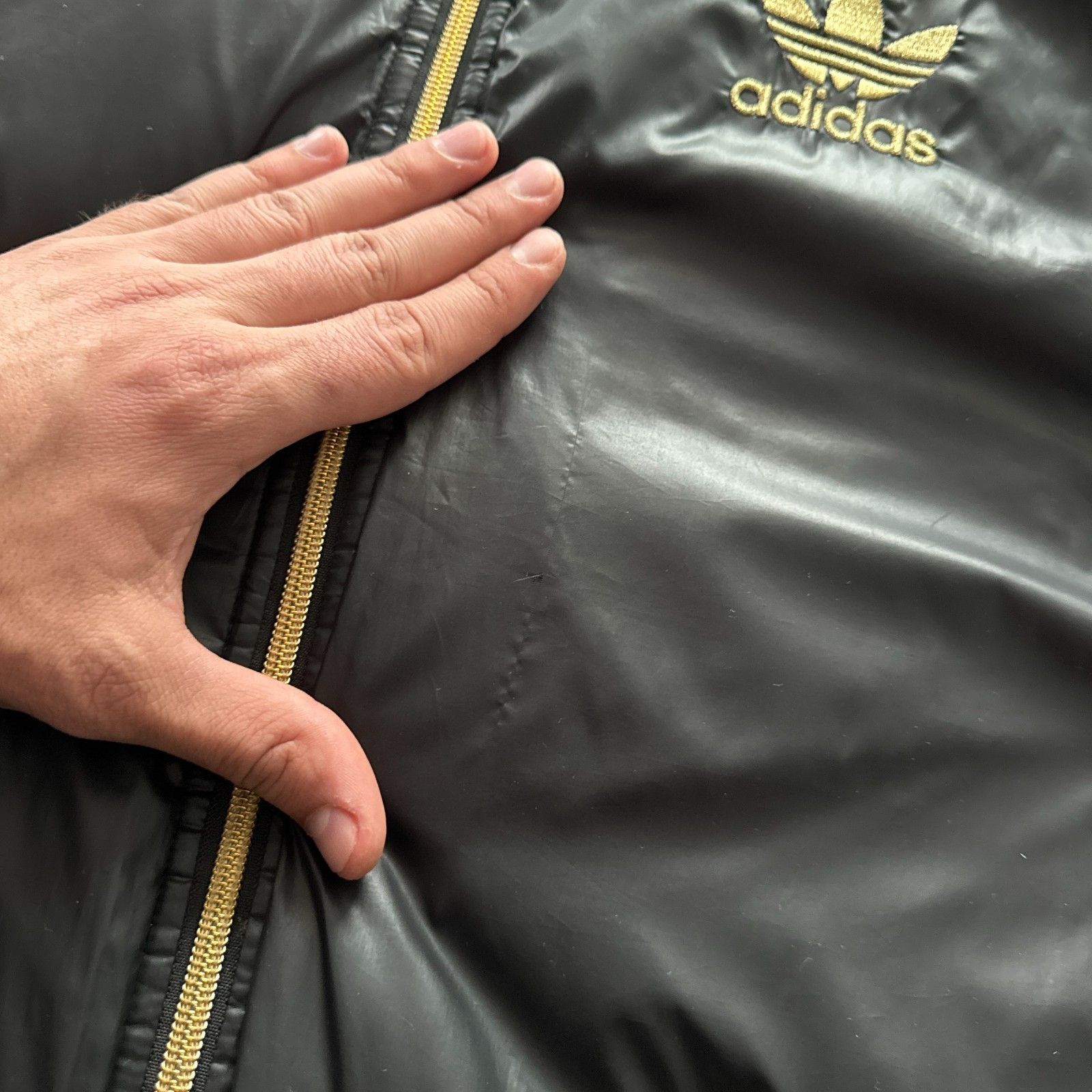 Adidas Adidas Chile 62 Vintage Fleece Zip Hooded Jacket Nylon Size US M / EU 48-50 / 2 - 7 Thumbnail