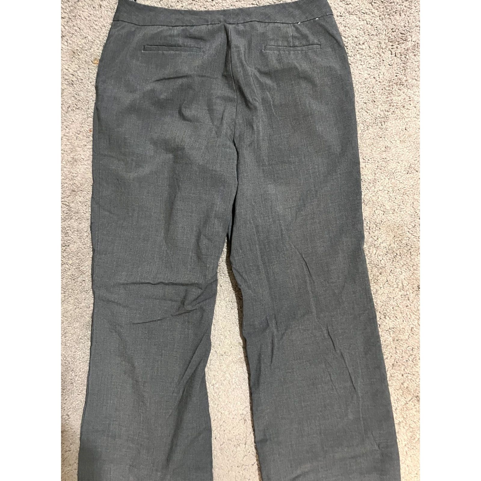 Calvin Klein Calvin Klein Dress Pants Womens 14 Gray Classic Fit Polyester Spandex Front Flat Pockets Modern Size 36" / US 14 / IT 50 - 4 Thumbnail
