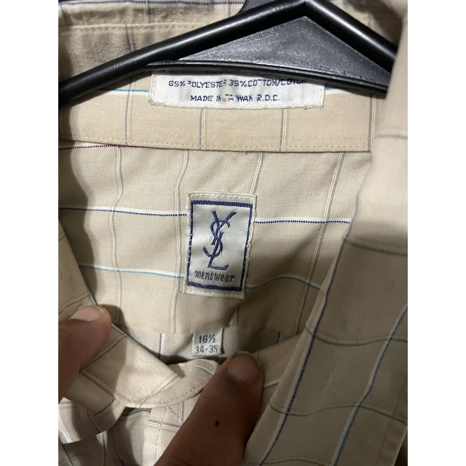 Yves Saint Laurent Size Large- VTG Yves Saint Laurent Button Down Plaid Shirt Size US L / EU 52-54 / 3 - 3 Thumbnail