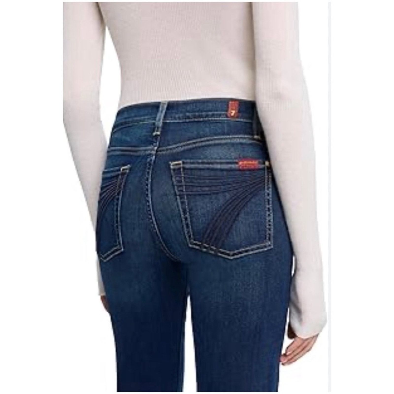7 For All Mankind 7 For All Mankind Dojo Women’s Sz 28 Crop Jeans Dark Wash Size 28" / US 6 / IT 42 - 2 Thumbnail