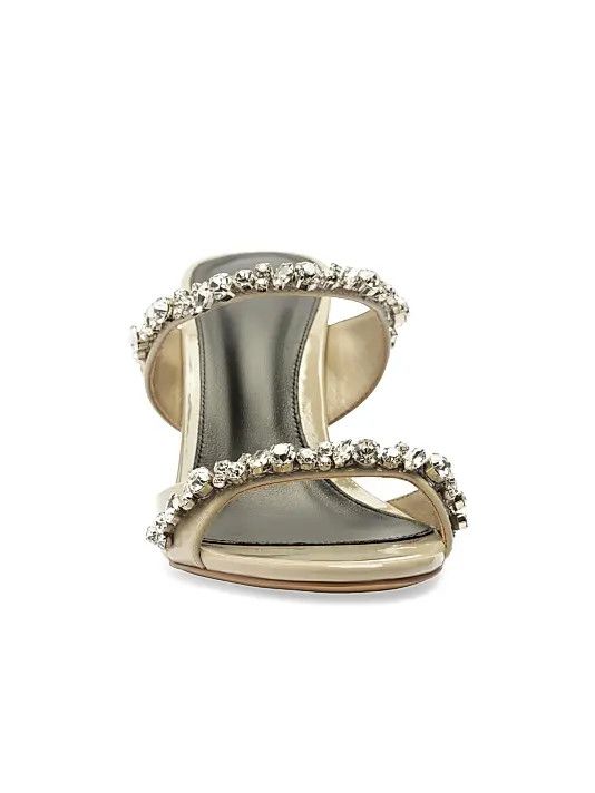 Alexandre Birman os11x0326 Gianna 85mm Crystal-Embellished Sandals in Beige Size US 7 / IT 37 - 4 Thumbnail