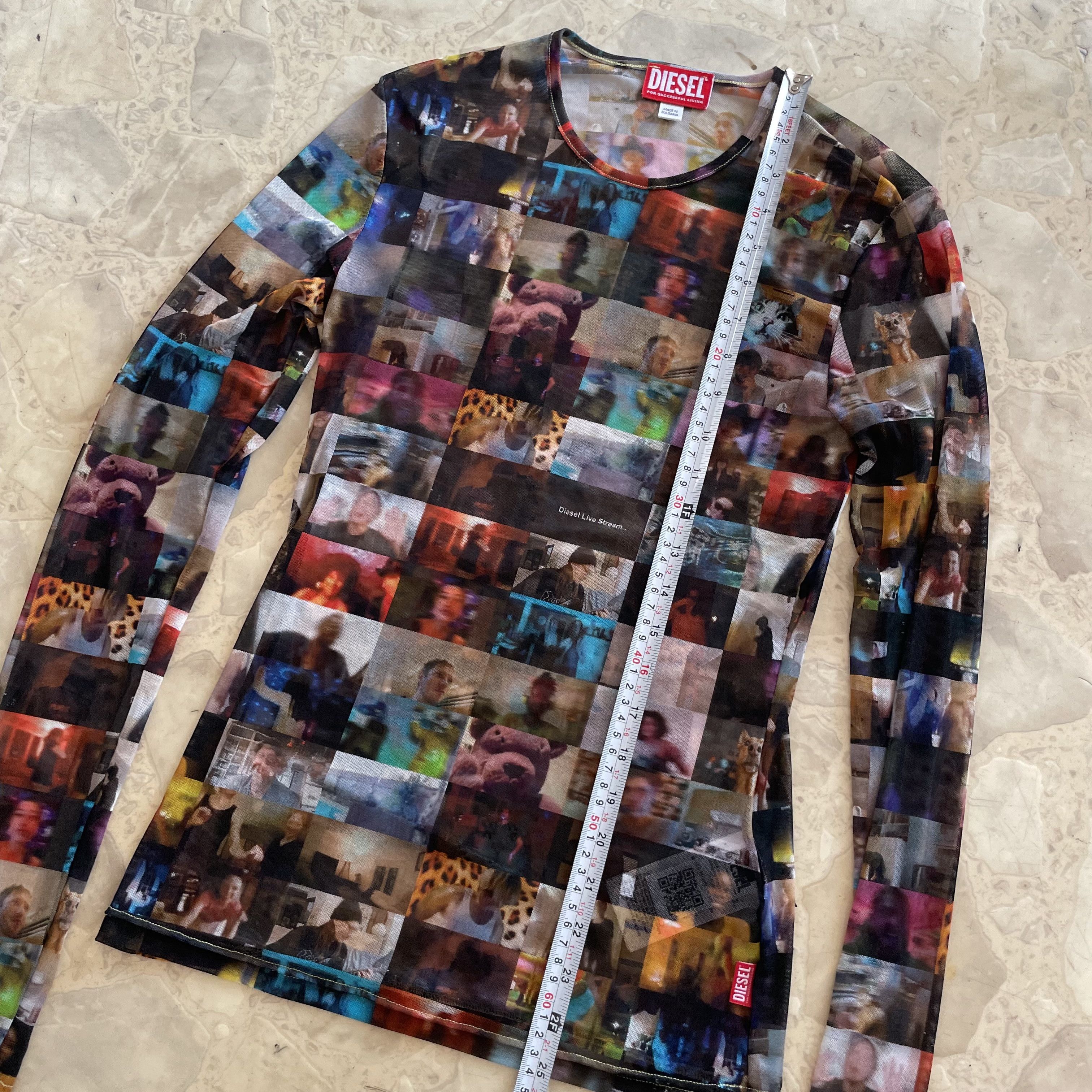 Diesel Diesel FW24 Sheer Stretch Tulle Top Livestream Runway Print Size M / US 6-8 / IT 42-44 - 8 Thumbnail