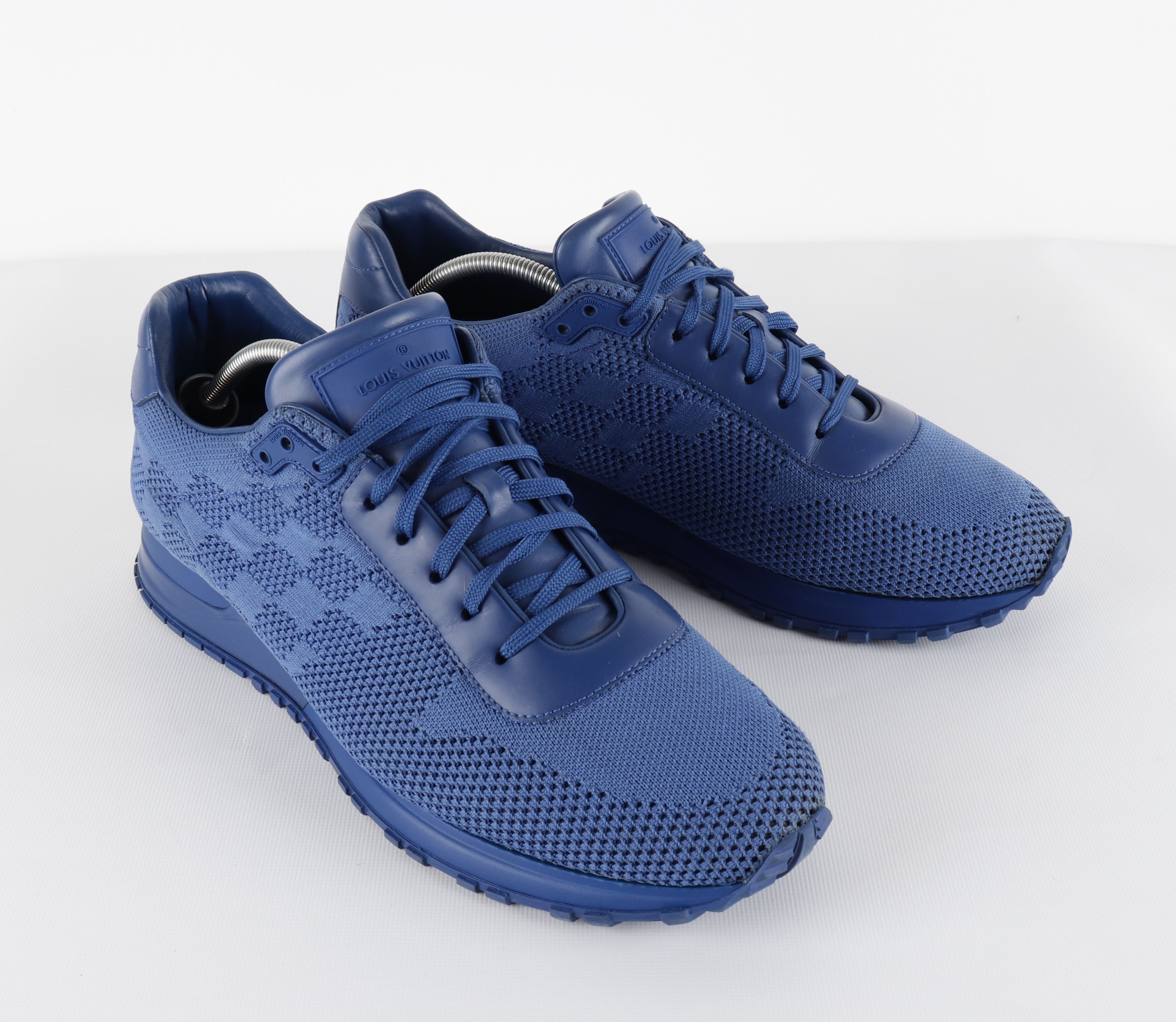 Louis Vuitton Louis Vuitton Run Away Damier Blue Mesh Sneakers Size US 10 / EU 43 - 1 Thumbnail