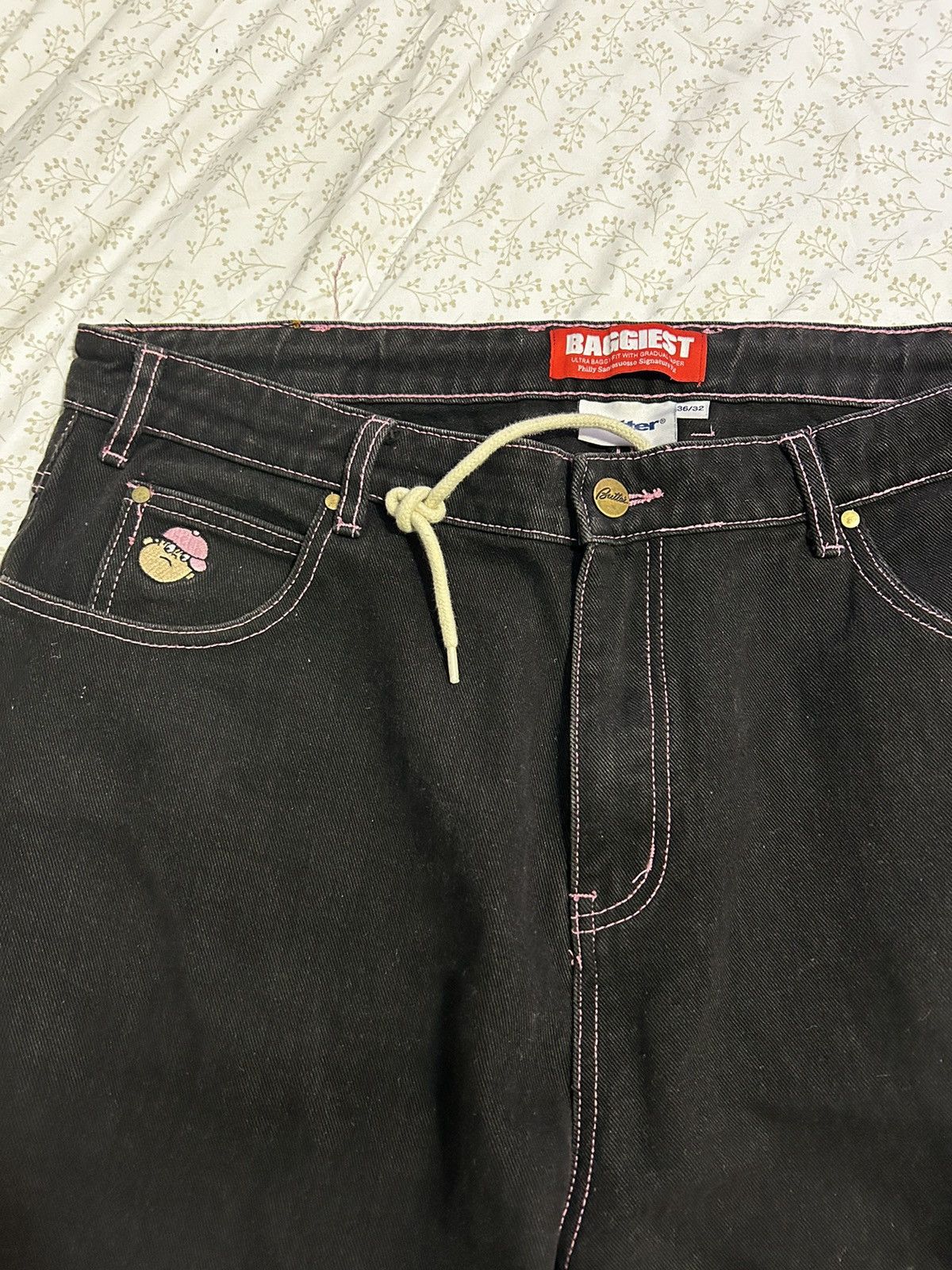 Butter Goods Santosuosso Butter Denim Jeans Pink Stitch Size US 36 / EU 52 - 3 Thumbnail